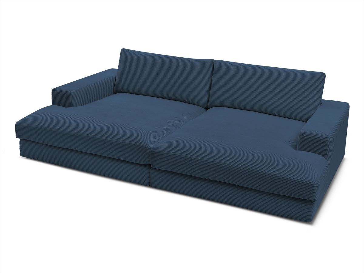 Bobochic Leonard Sofa 4-Sitzer 234 × 159 cm Cordsamt Dunkelblau