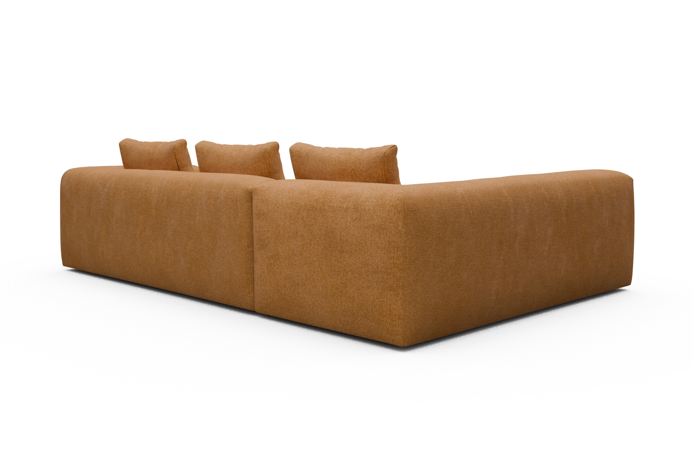 Ecksofa Fred 2x 2,5-Sitzer links offen Casone-Warm-Yellow