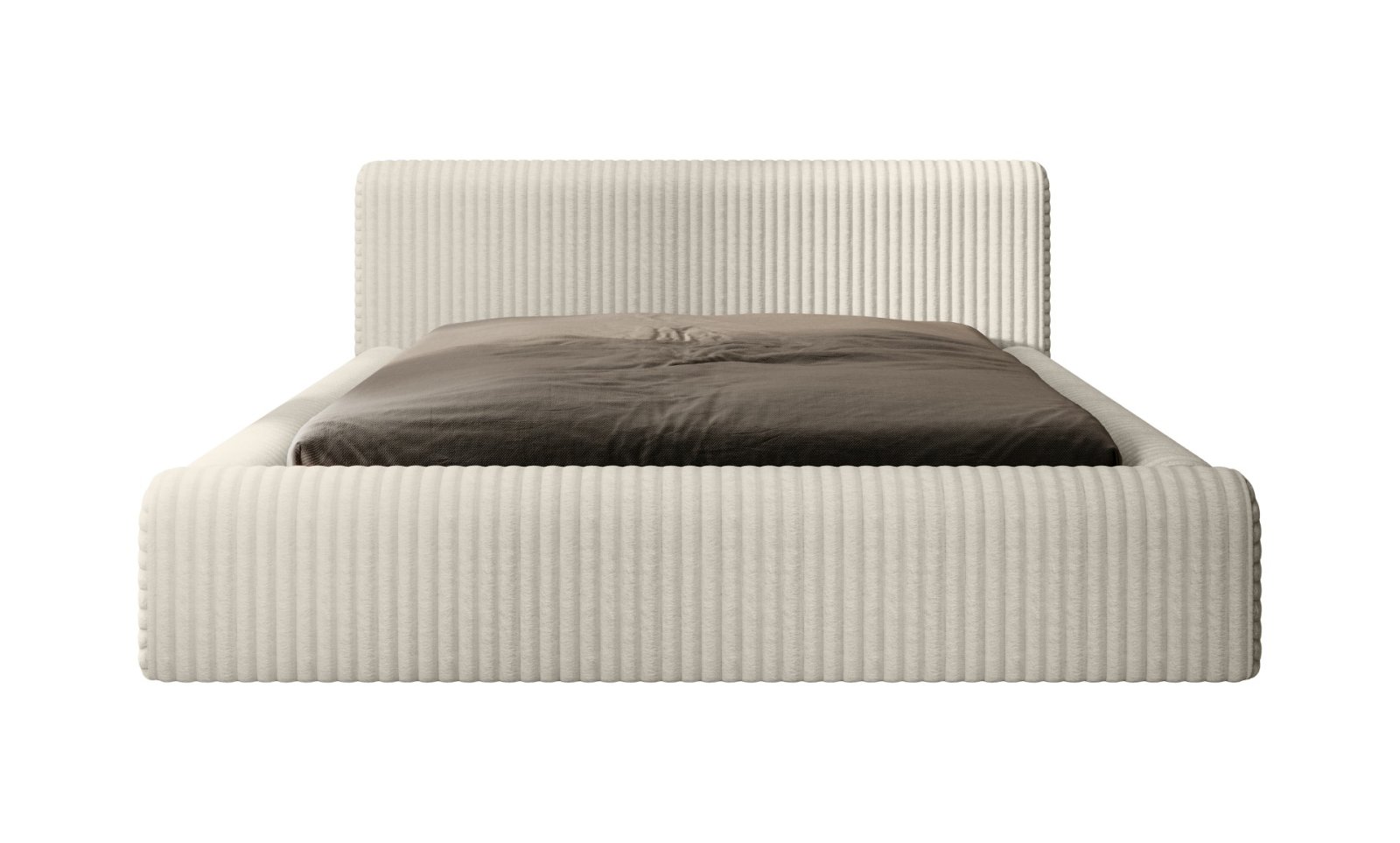 Polsterbett Miloa Softcord mit Fellstruktur 180x200 mit Holzrahmen Vito 23
