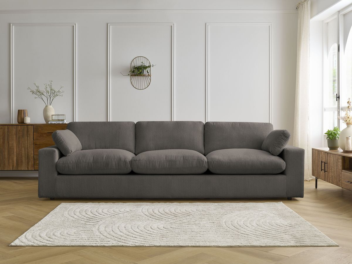 Bobochic Belair Sofa 4-Sitzer Cordsamt Taupe