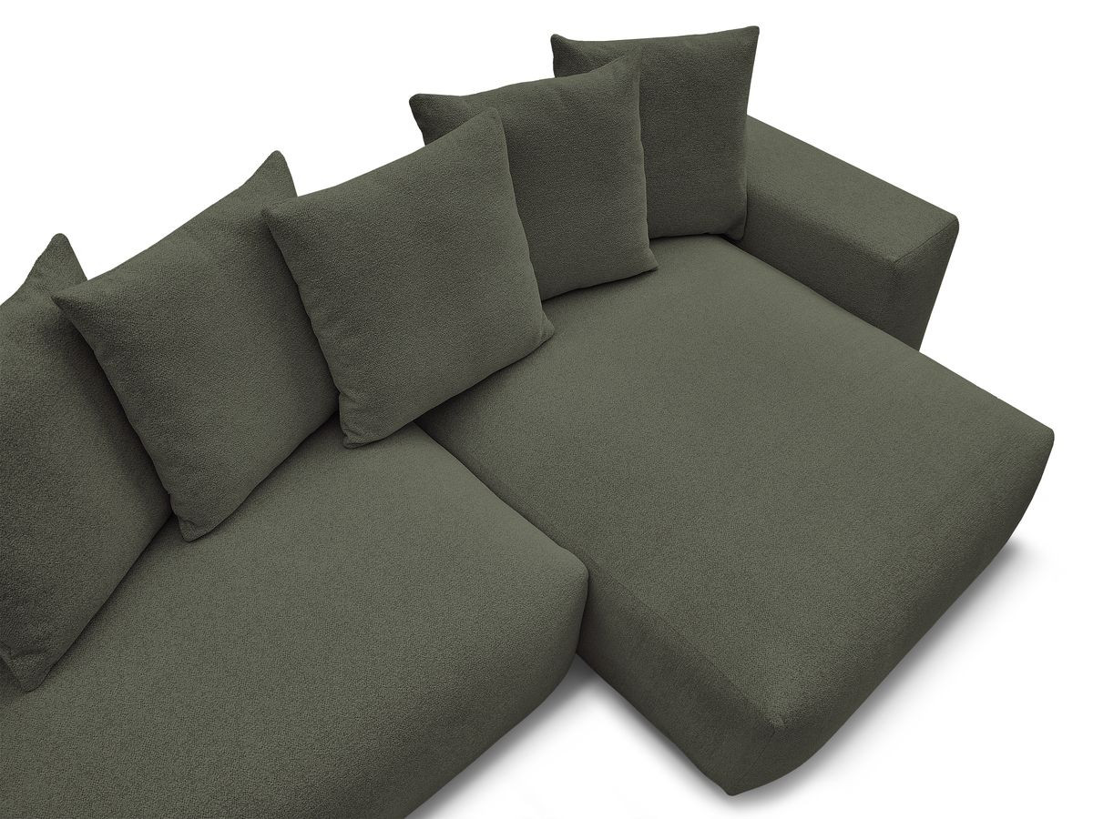 Bobochic Voltaire Ecksofa 310 × 174 cm Melange-Stoff Grün