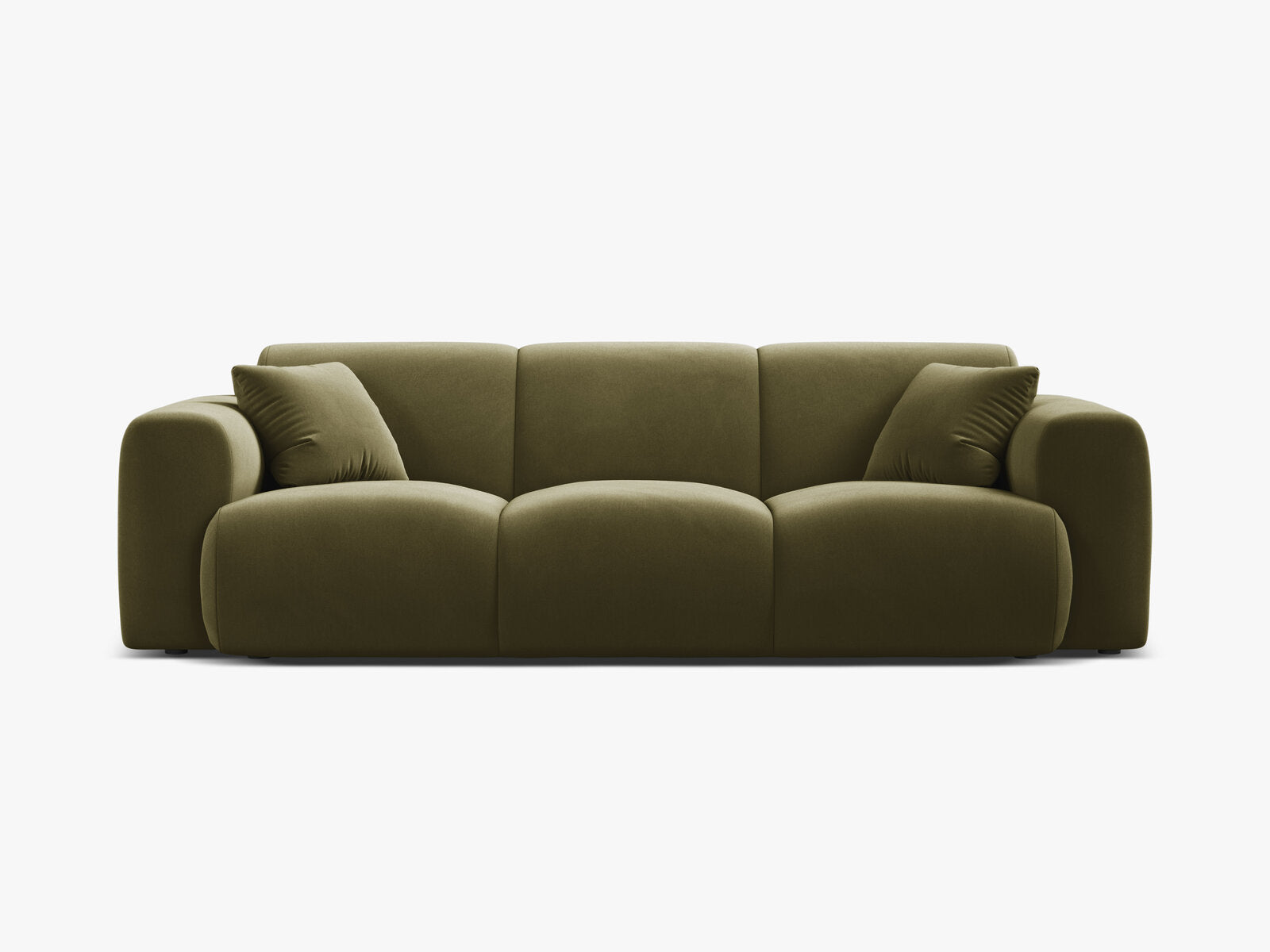 Micadoni Sofa Molino 3-Sitzer Samt Casino Hellgrün