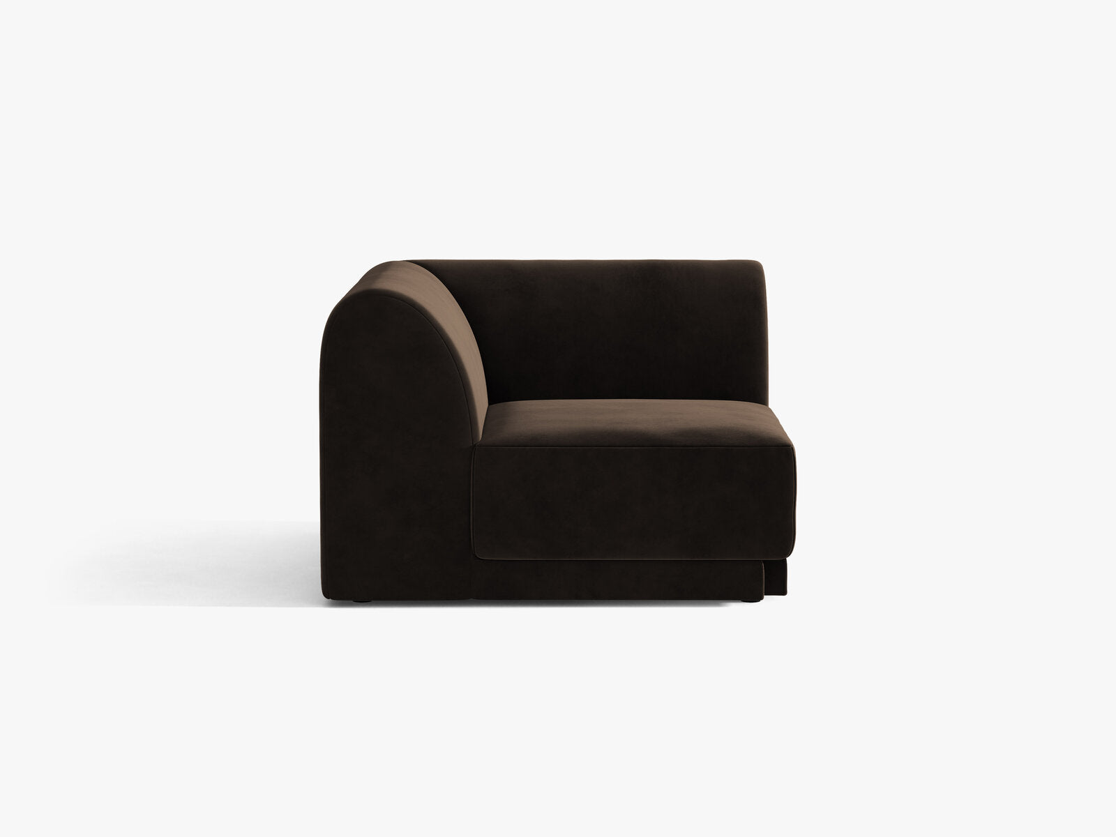 Micadoni Modul Ecke Miley Samt Bluvel Dunkelbraun