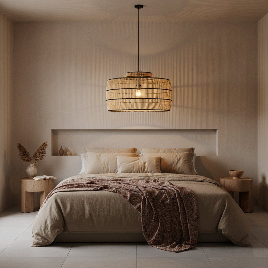 Raw Materials Pendelleuchte Stella Rattan