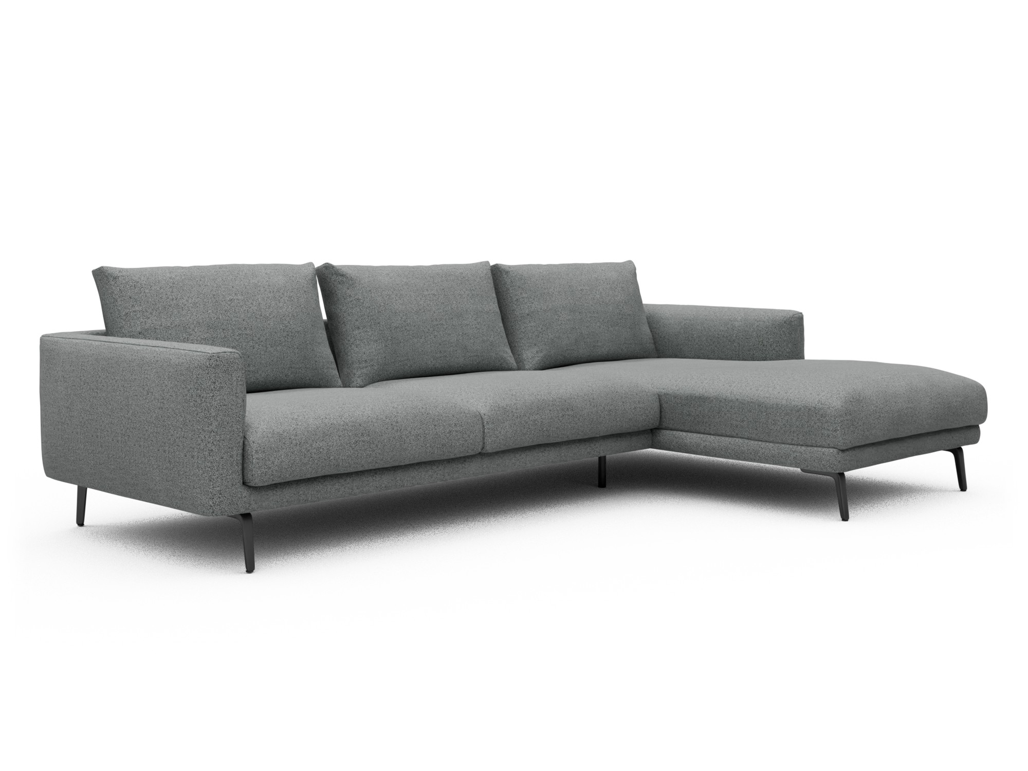 Skandi Home Ecksofa Karl Chaiselongue rechts mit 2,5-Sitzer Aivi-Gravet-Grey moebelfaktor