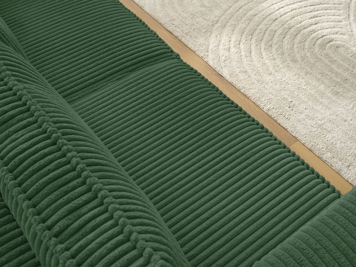 Bobochic Chelsea Sofa 3-Sitzer Breitcord weich Grün