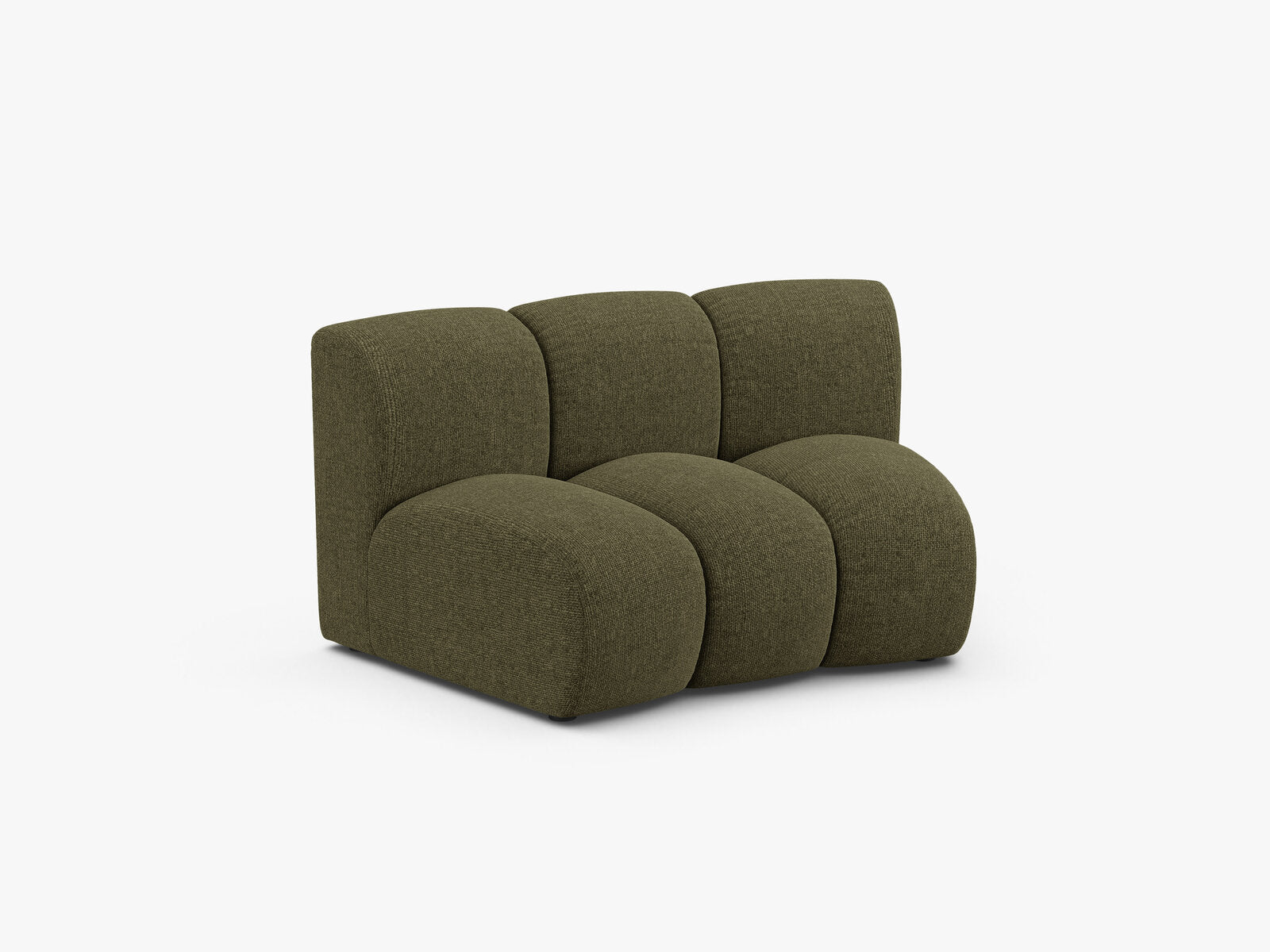 Micadoni Modul Armlos Lupine 1-Sitzer Large Chenille Eden Grün