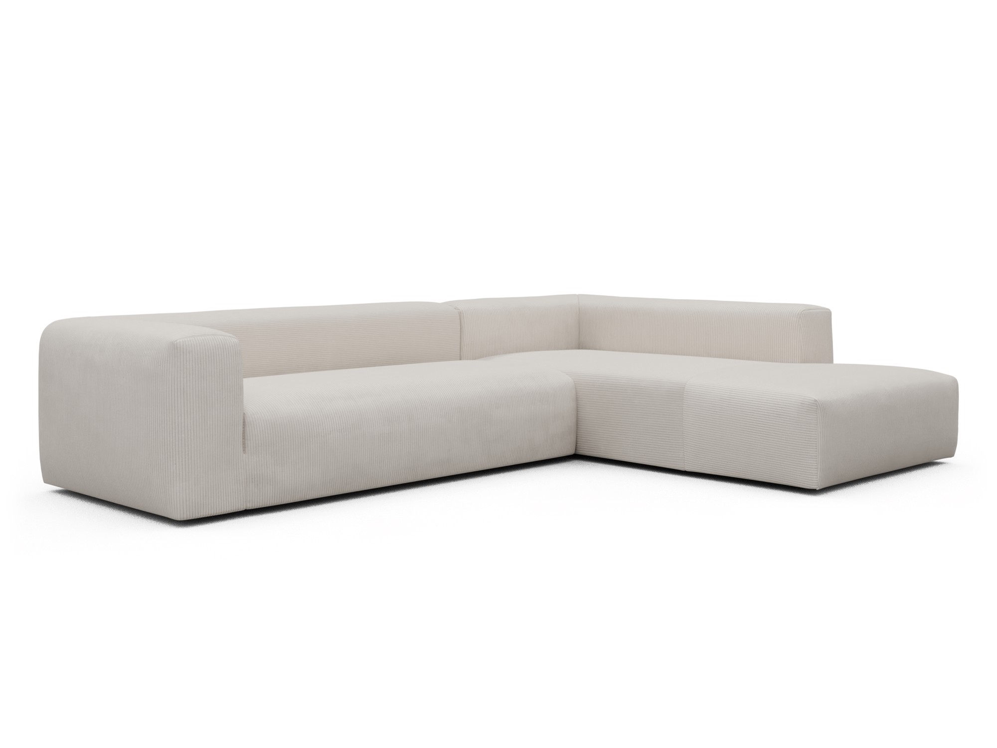 Skandi Home Ecksofa Fred Relax-Ecke rechts mit 2,5-Sitzer Corduroy-Ivory moebelfaktor