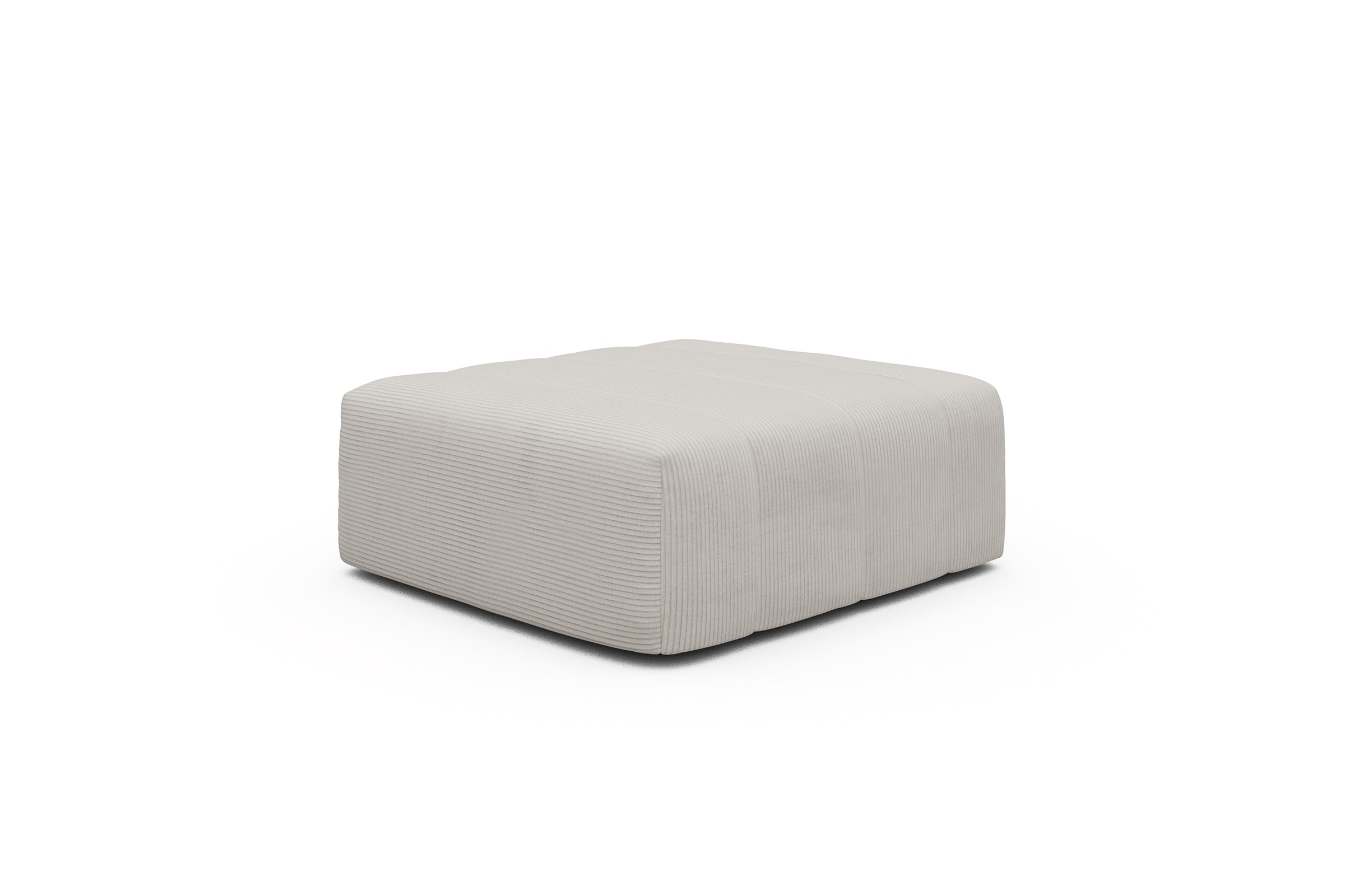 Sitzhocker Hugo Ottomane Corduroy-Ivory
