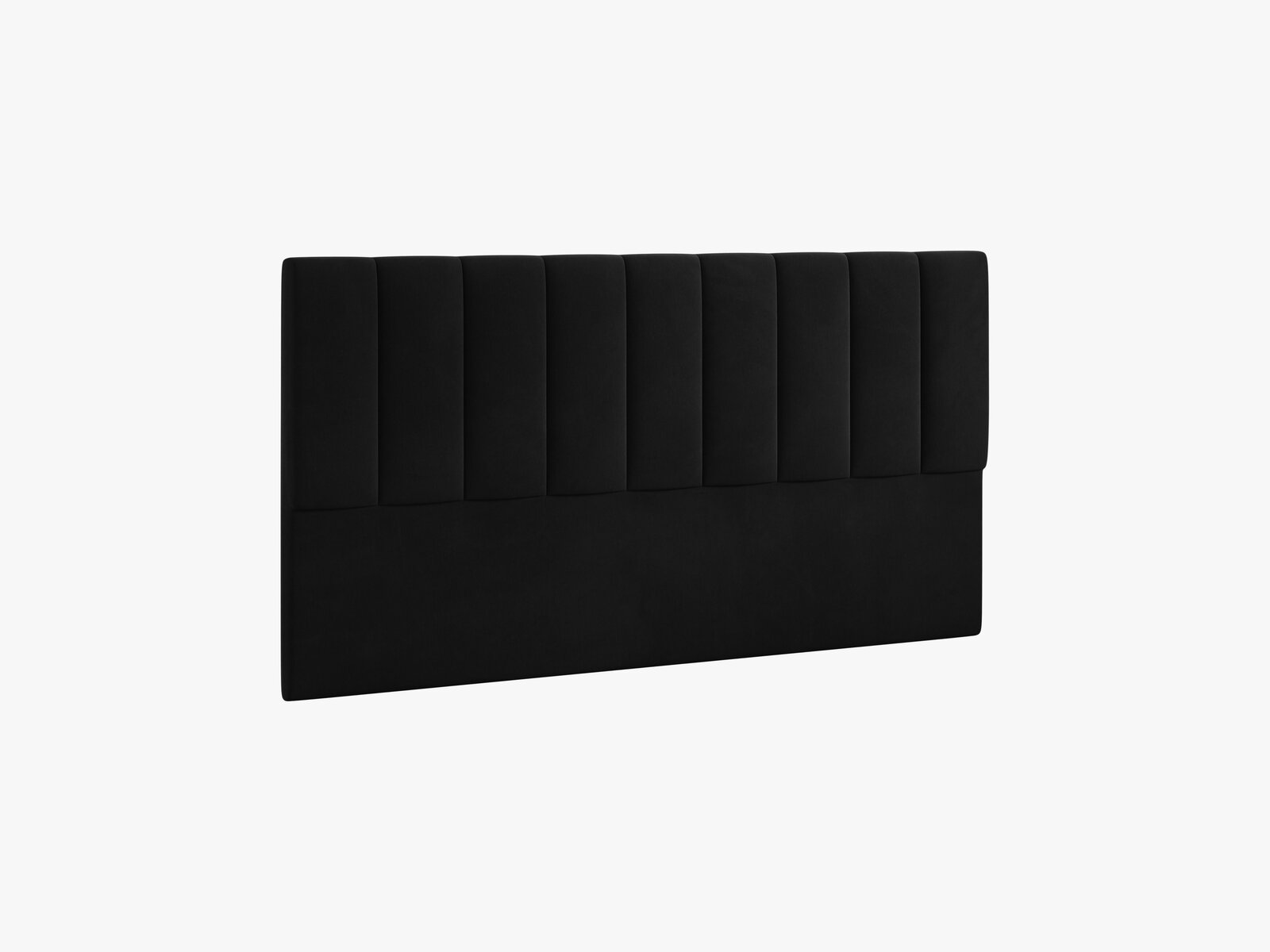 Micadoni Marl Samtiger Kopfteil 140 cm (H 95 cm) Samt Magic Velvet Schwarz 180x95