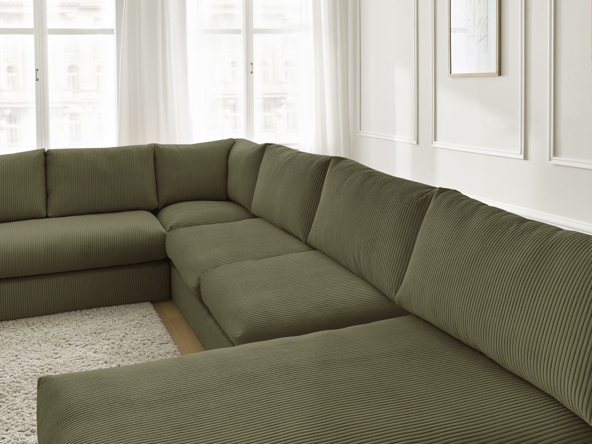 Bobochic Paris Ecksofa Cordsamt Grün