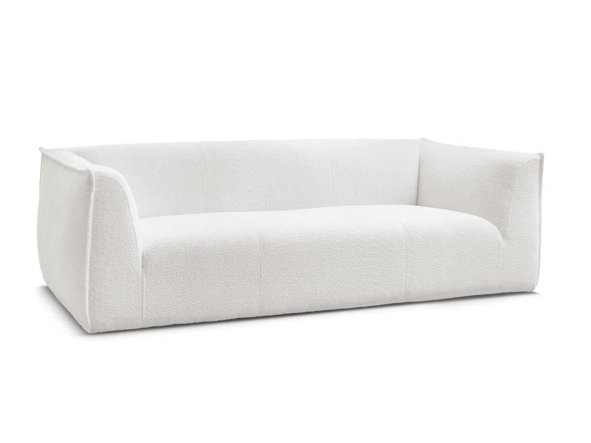 Bouclé-Stoff · Weiß