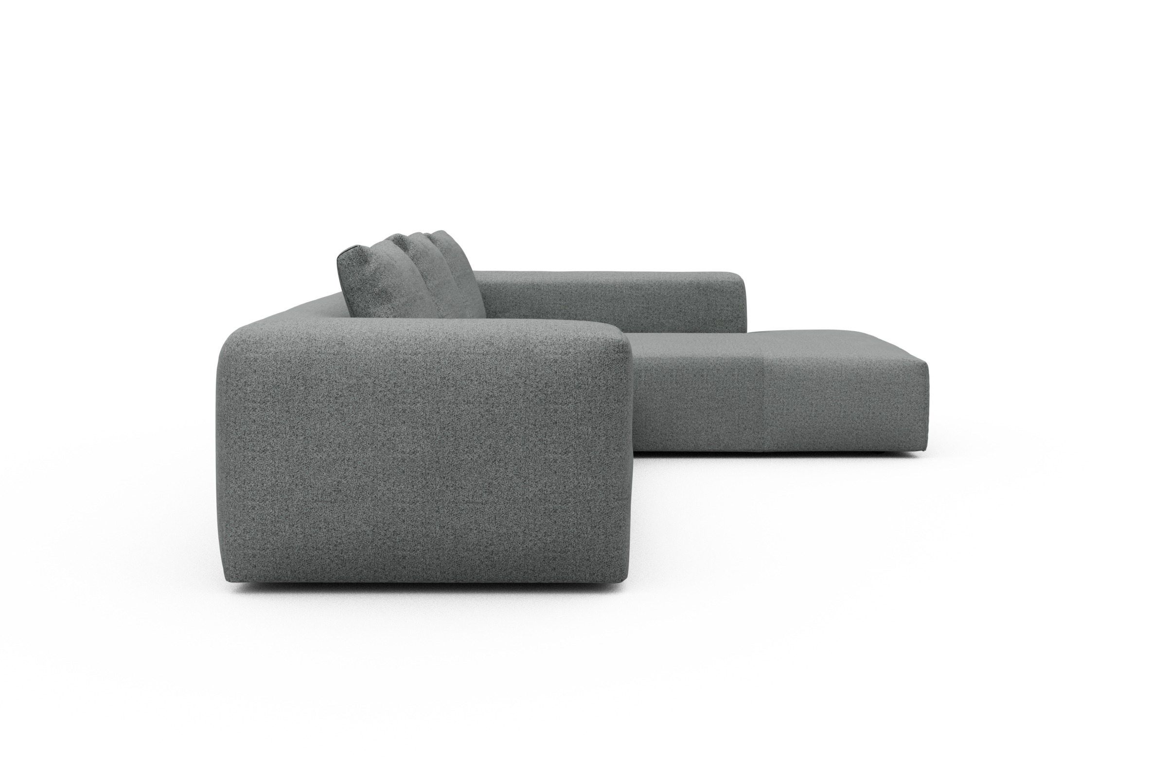 Ecksofa Fred Relax-Ecke rechts mit 2,5-Sitzer Aivi-Gravet-Grey