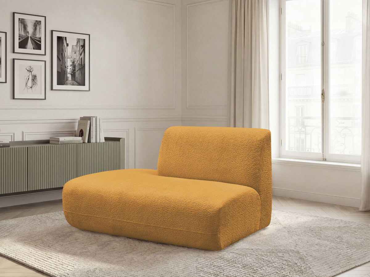Bobochic Anda Sofamodul 2-Sitzer Chenille Gelb Ecke links