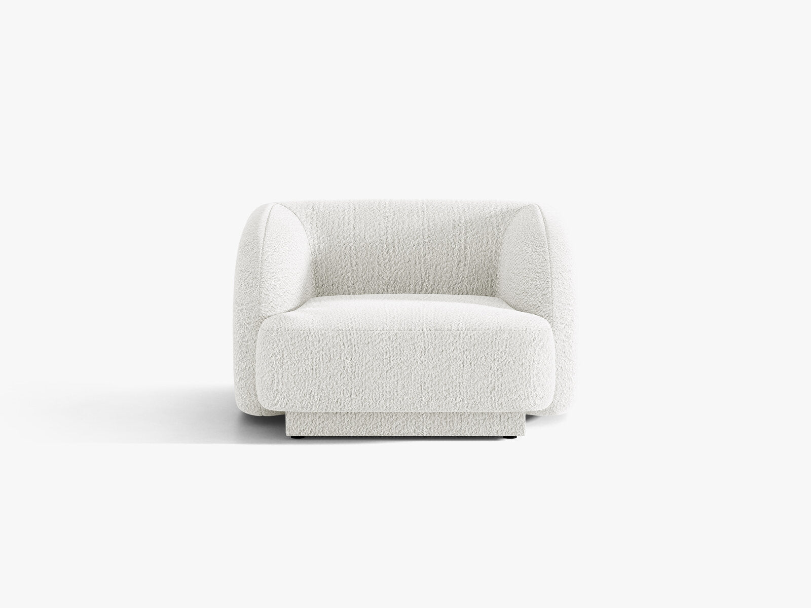 Micadoni Sessel Miley 1-Sitzer Boucle Baloo Weiß