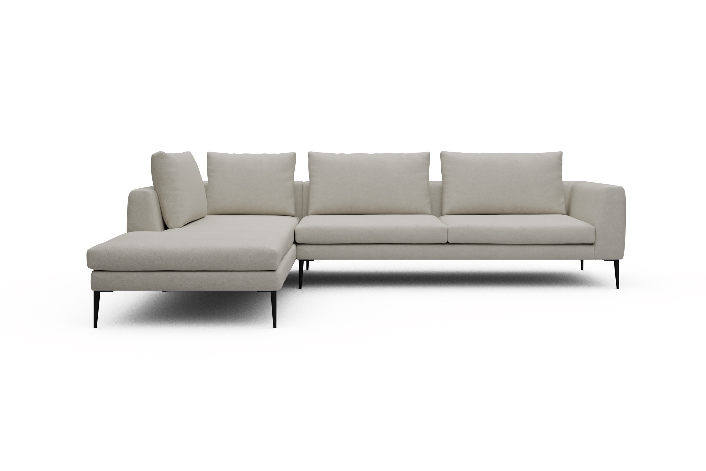 Skandi Home Ecksofa Paul Relax-Ecke rechts mit 3-Sitzer Denari-Clean-Beige moebelfaktor