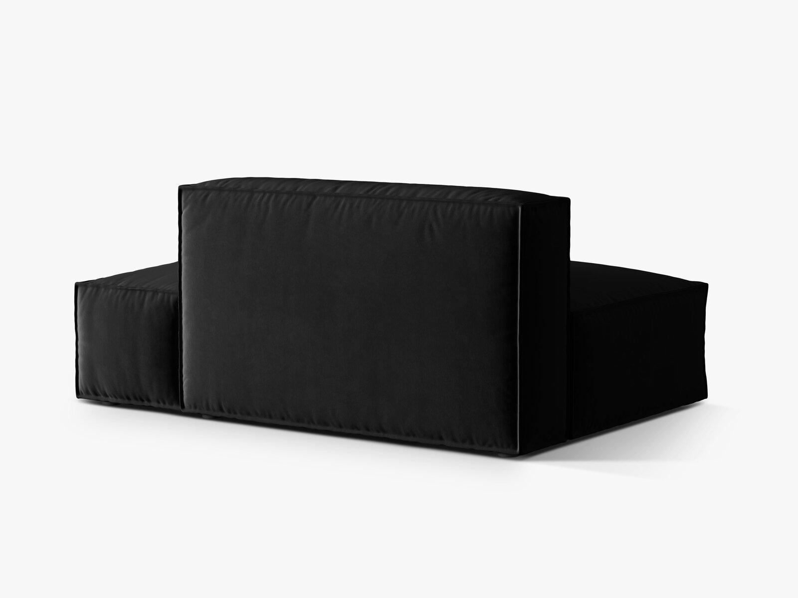 Micadoni Modul Nuria 3-Sitzer Rechts Samt Schwarz