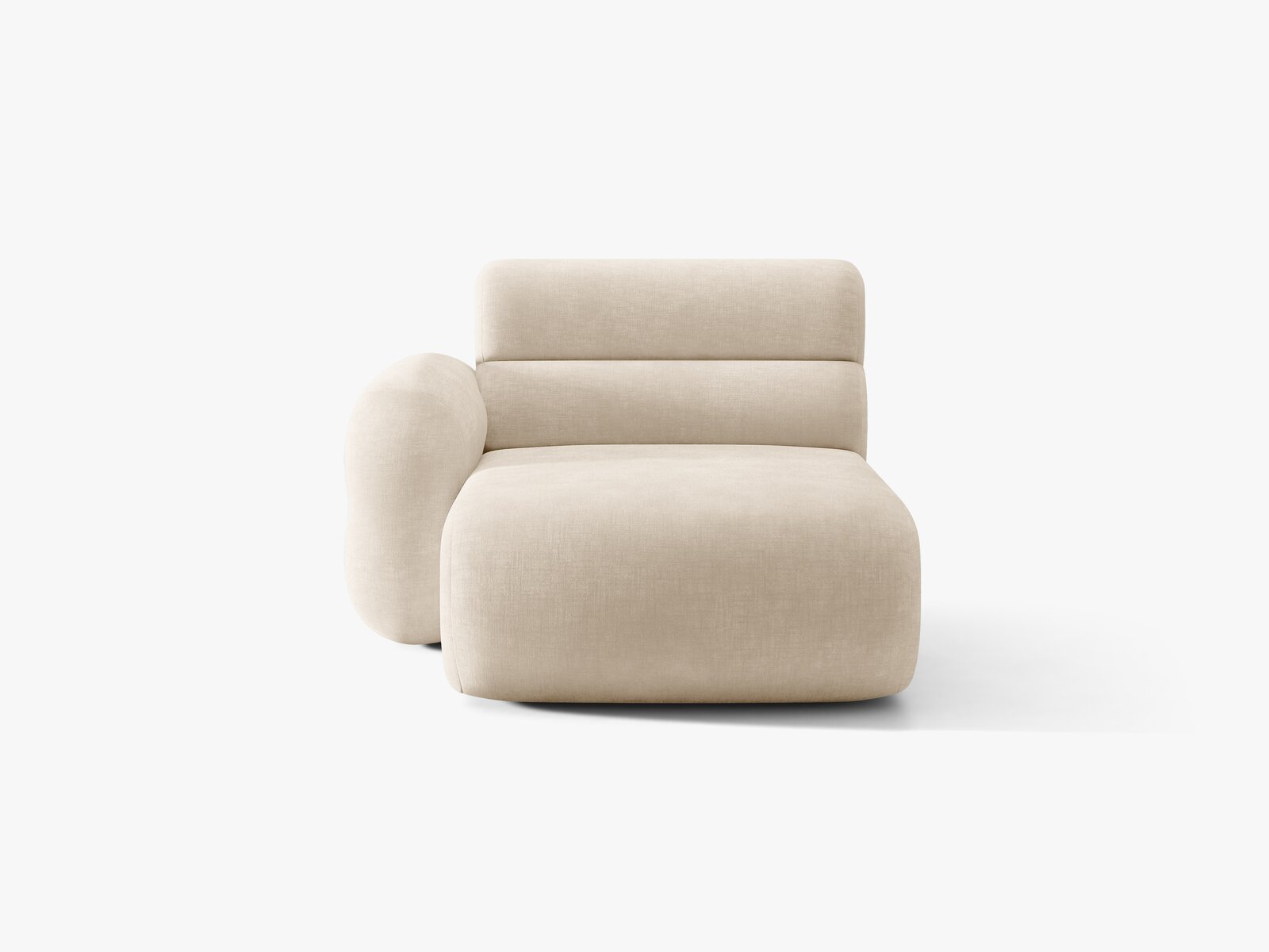 Micadoni Neo Chaiselongue Links Chenille Golden Helles Beige