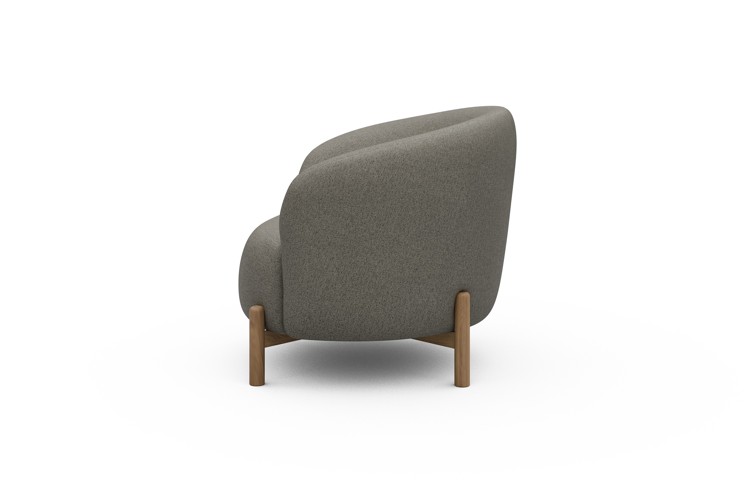 Sessel Ronda Holzbeine Eiche Natur Denari-Warm-Grey