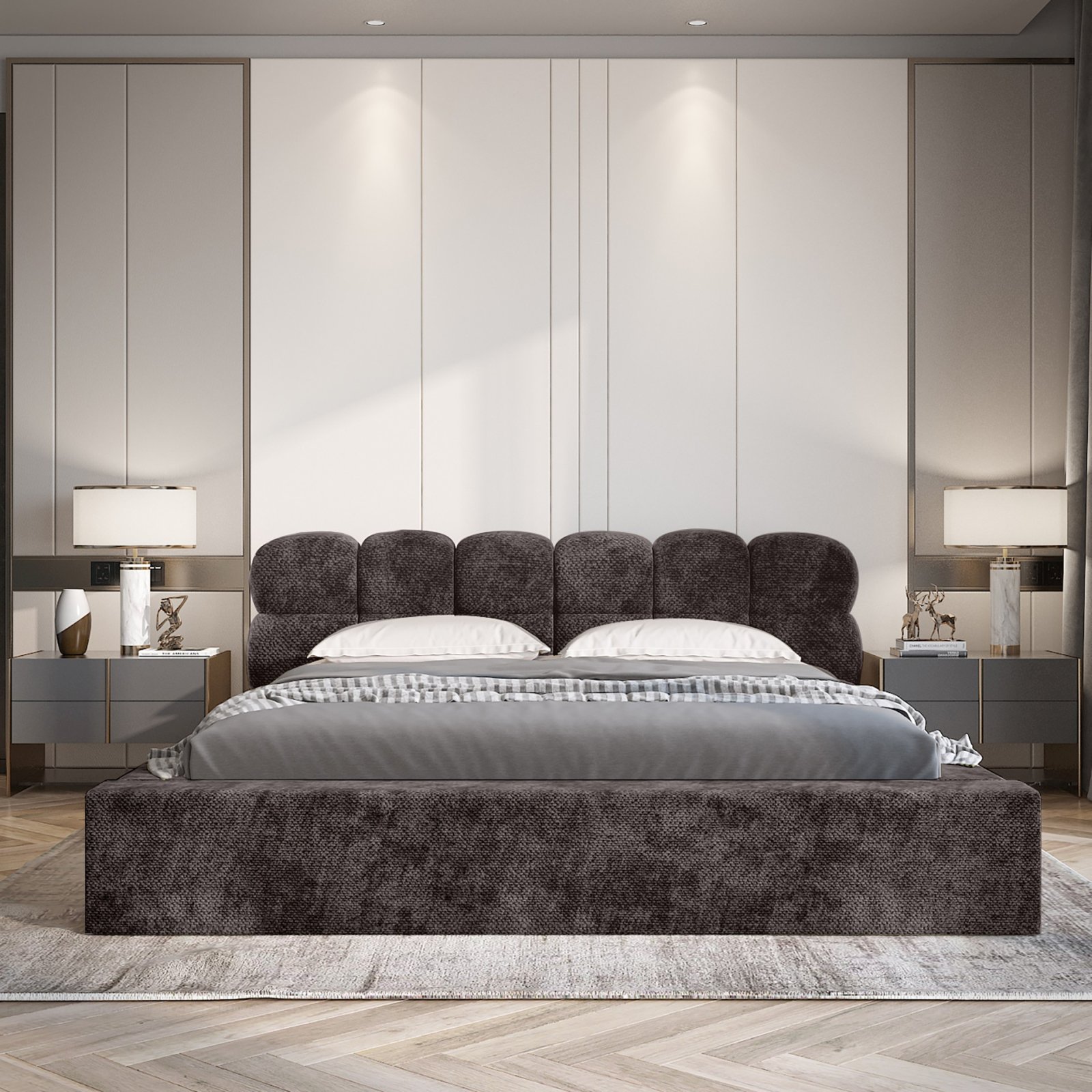 Polsterbett Vento-New Chenille 140x200 mit Holzrahmen Tender Way 97