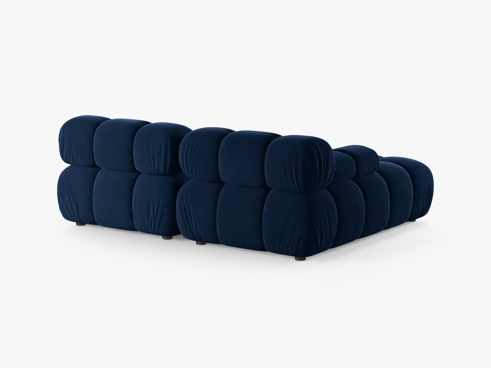 Micadoni Modulares Ecksofa Bellis 3-Sitzer Links Samt Bluvel Königsblau
