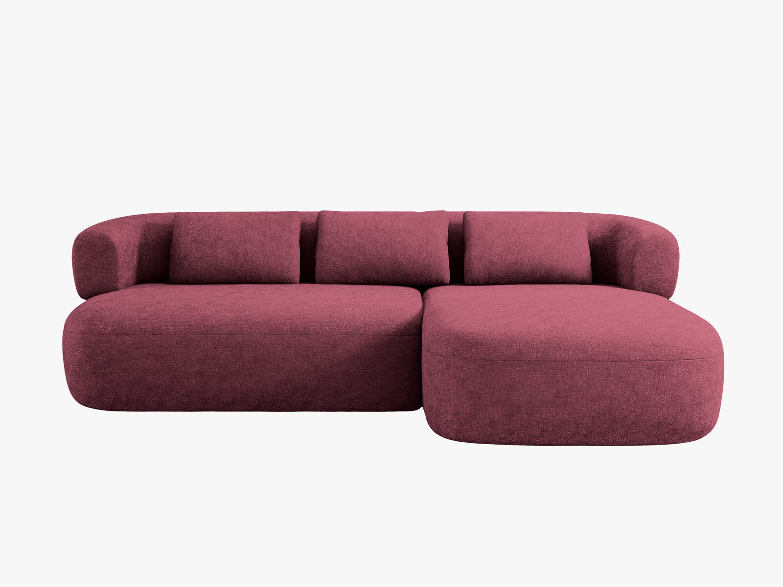 Micadoni 5-Sitzer Ecksofa Jenny Rechts Chenille Perfect Harmony Kirschbaum
