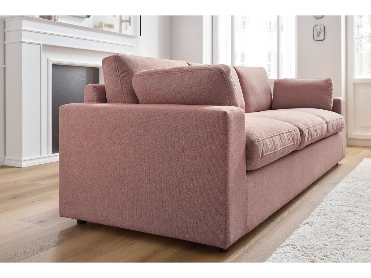 Bobochic Belair Sofa 3-Sitzer 250 × 93 cm Stoff Rosa