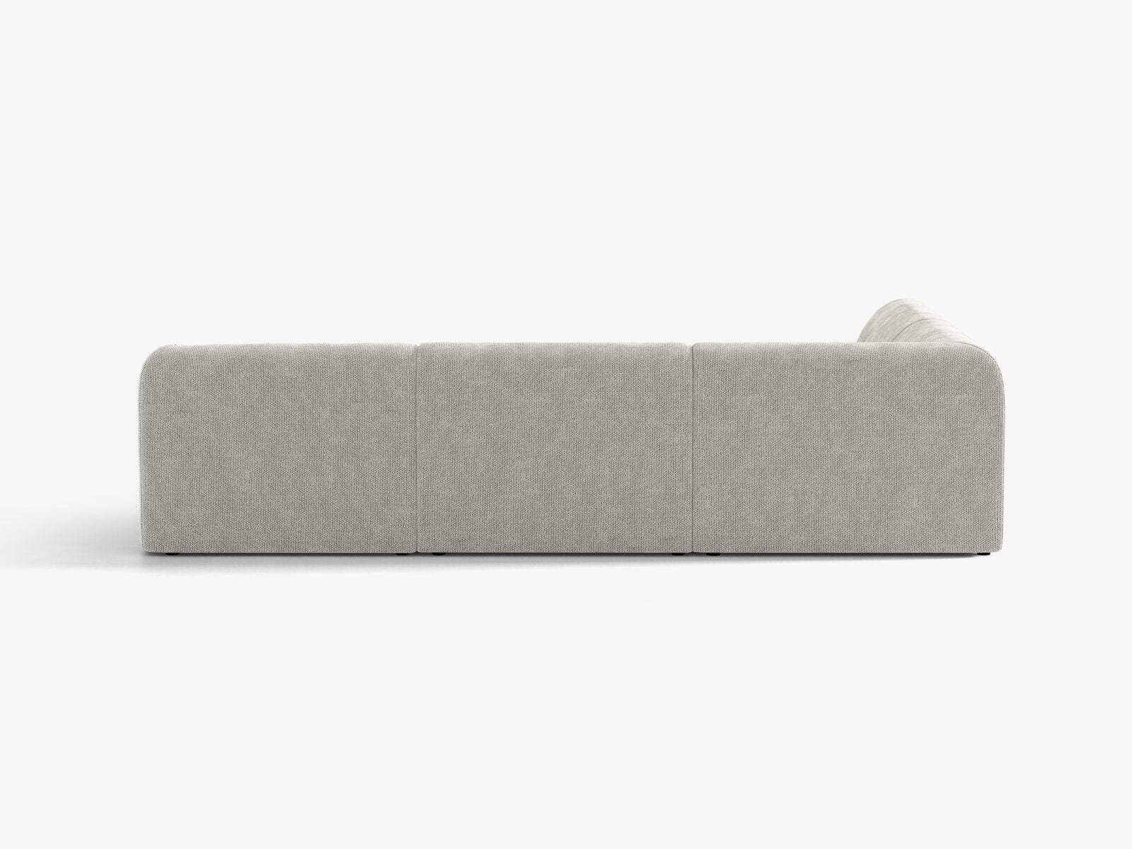 Micadoni Ecksofa Miley 6-Sitzer Links Chenille Eden Silber