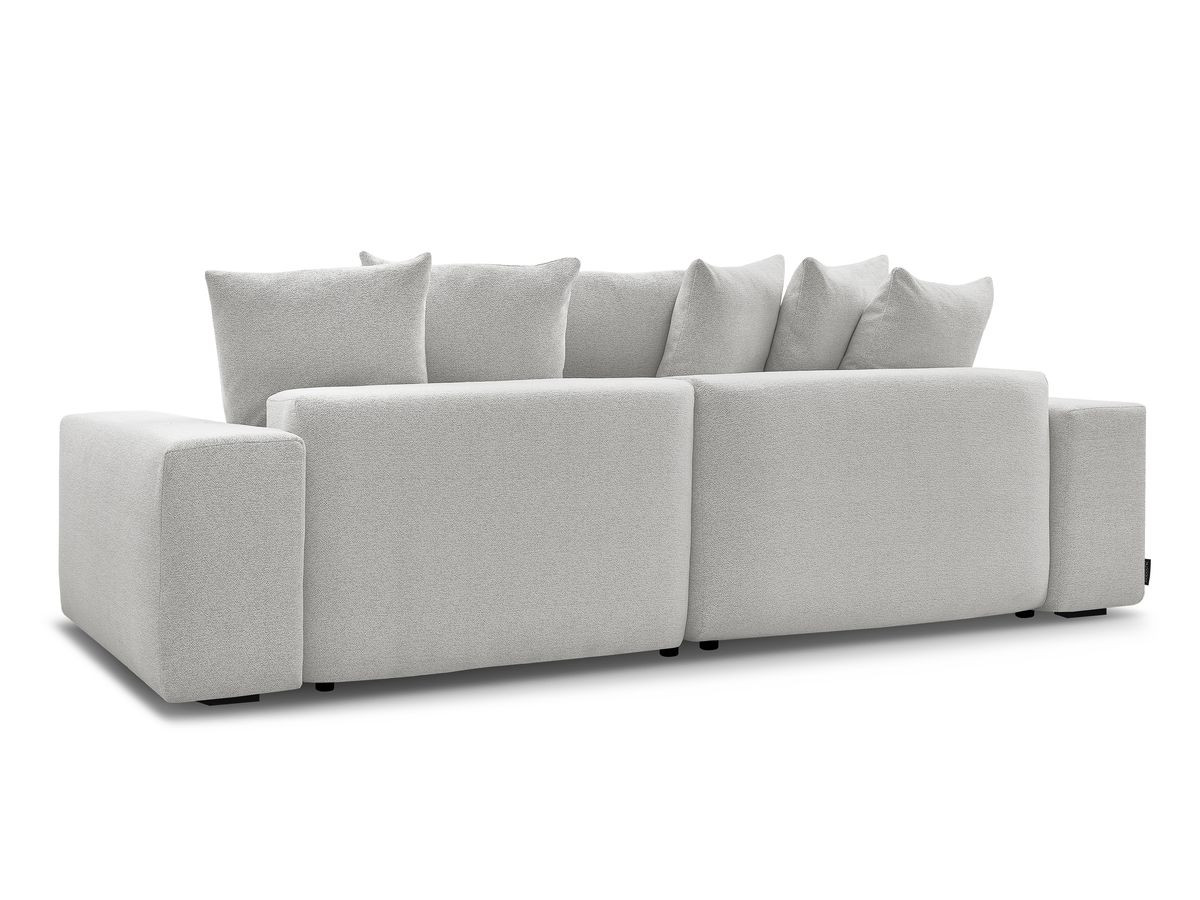 Bobochic Voltaire Ecksofa 310 × 174 cm Melange-Stoff Hellgrau