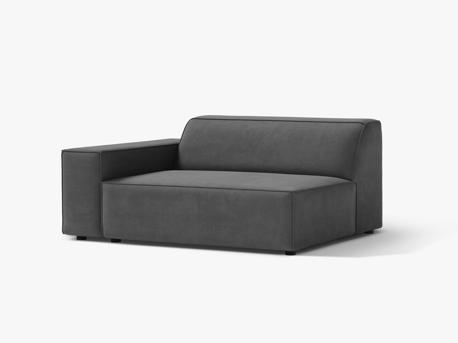 Micadoni Jodie Sofamodul XL Links Samt Venus Grau