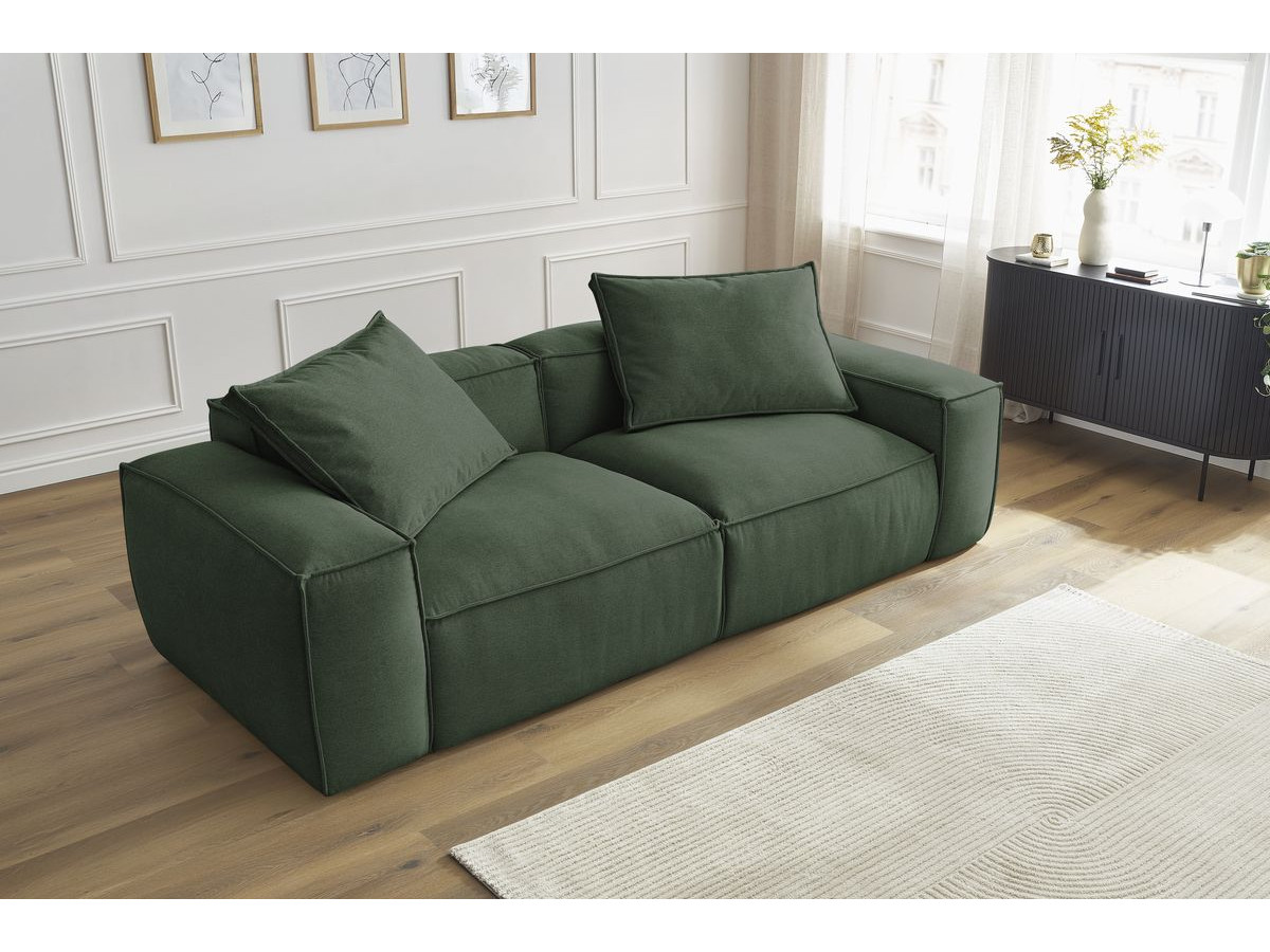 Bobochic Boheme Sofa 3-Sitzer Melange-Stoff Grün