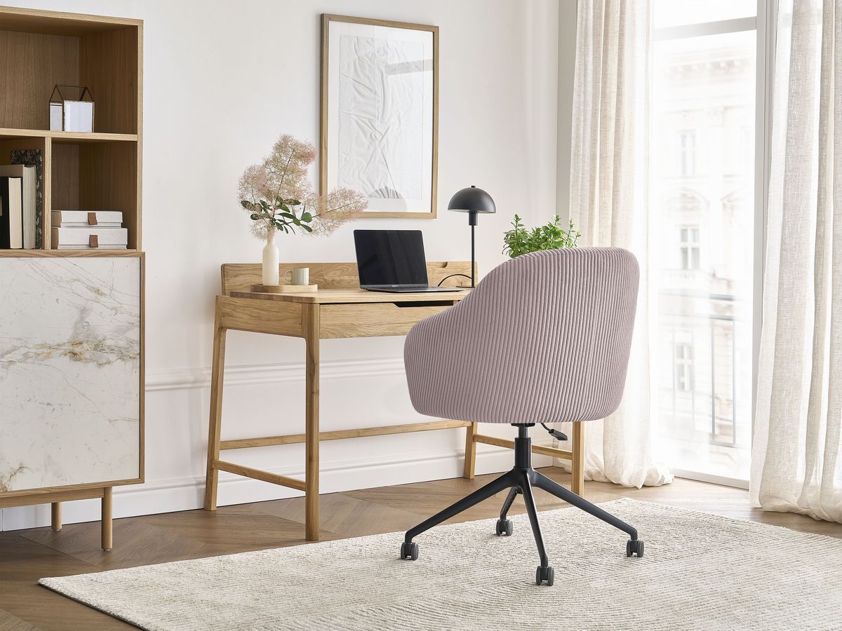 Bobochic Sophie Bürostuhl Cordsamt Rosa