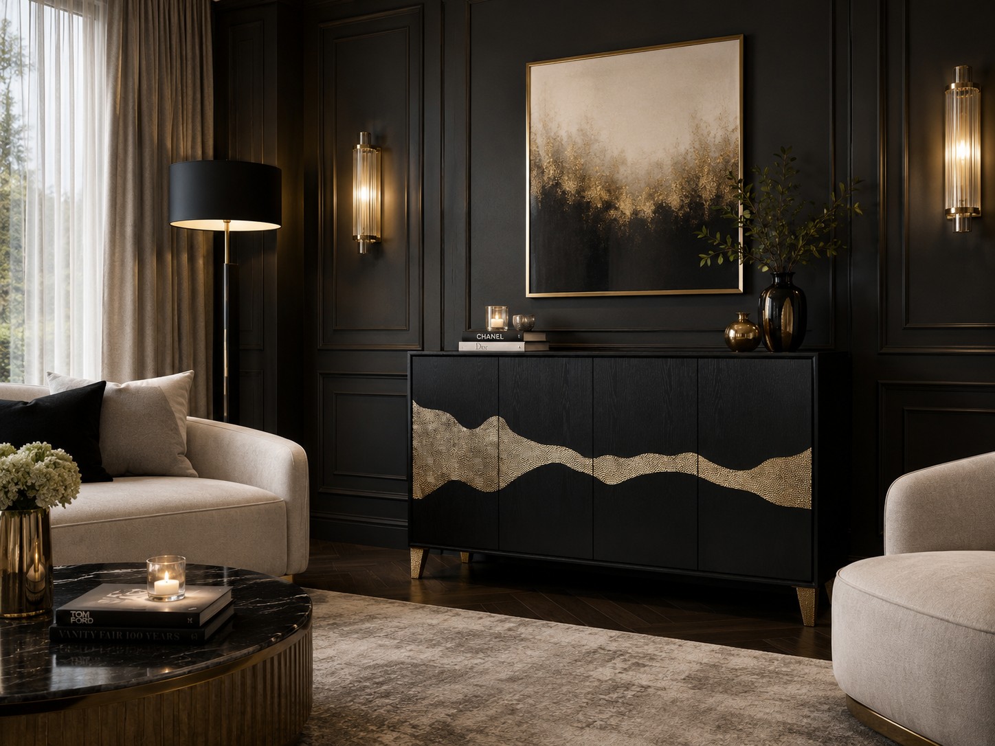 Livin Hill Sideboard Stilig Goldenes Muster