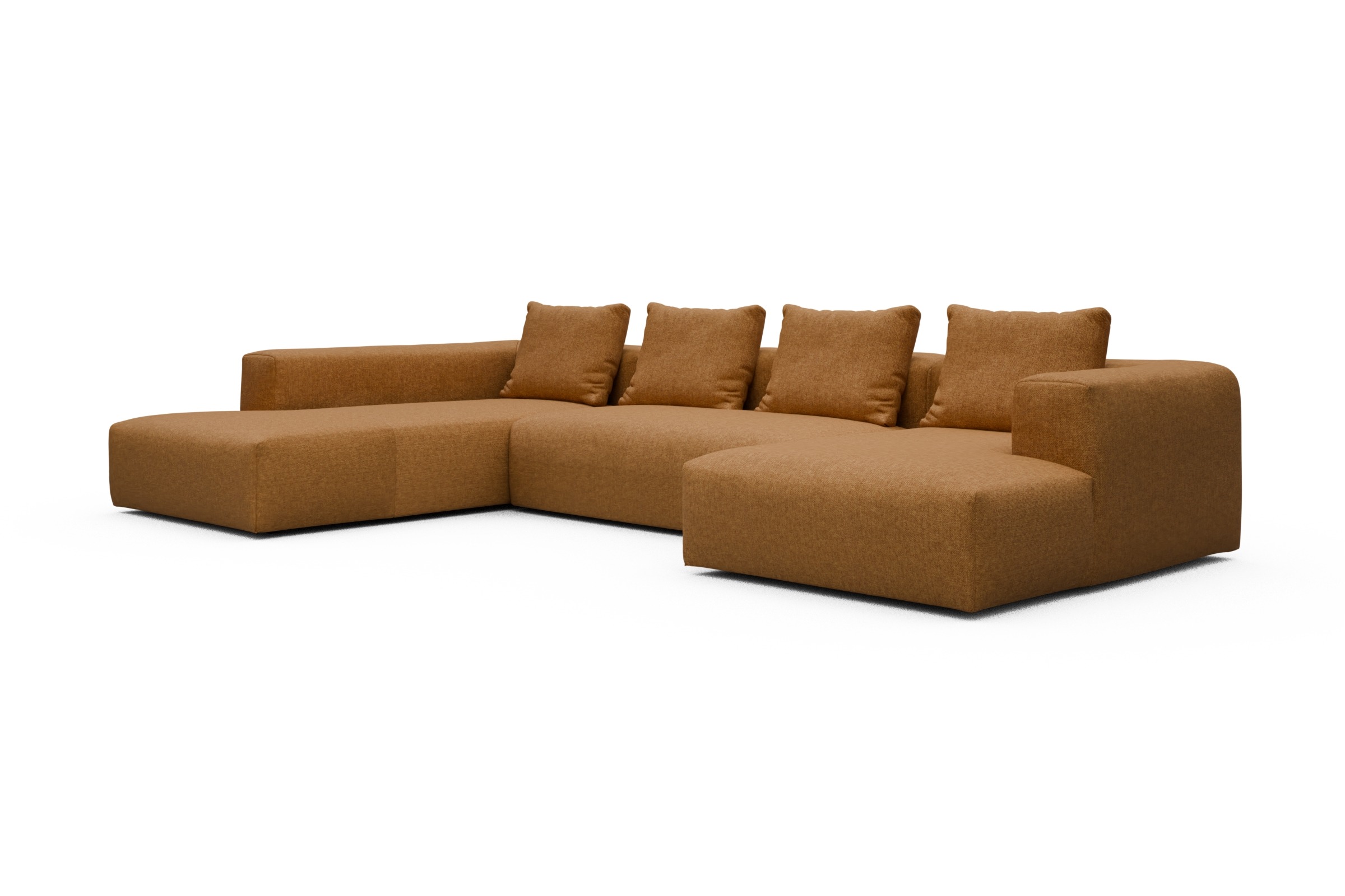Wohnlandschaft Fred Relax-Ecke links mit 2-Sitzer und Chaiselongue rechts Sama-Cur