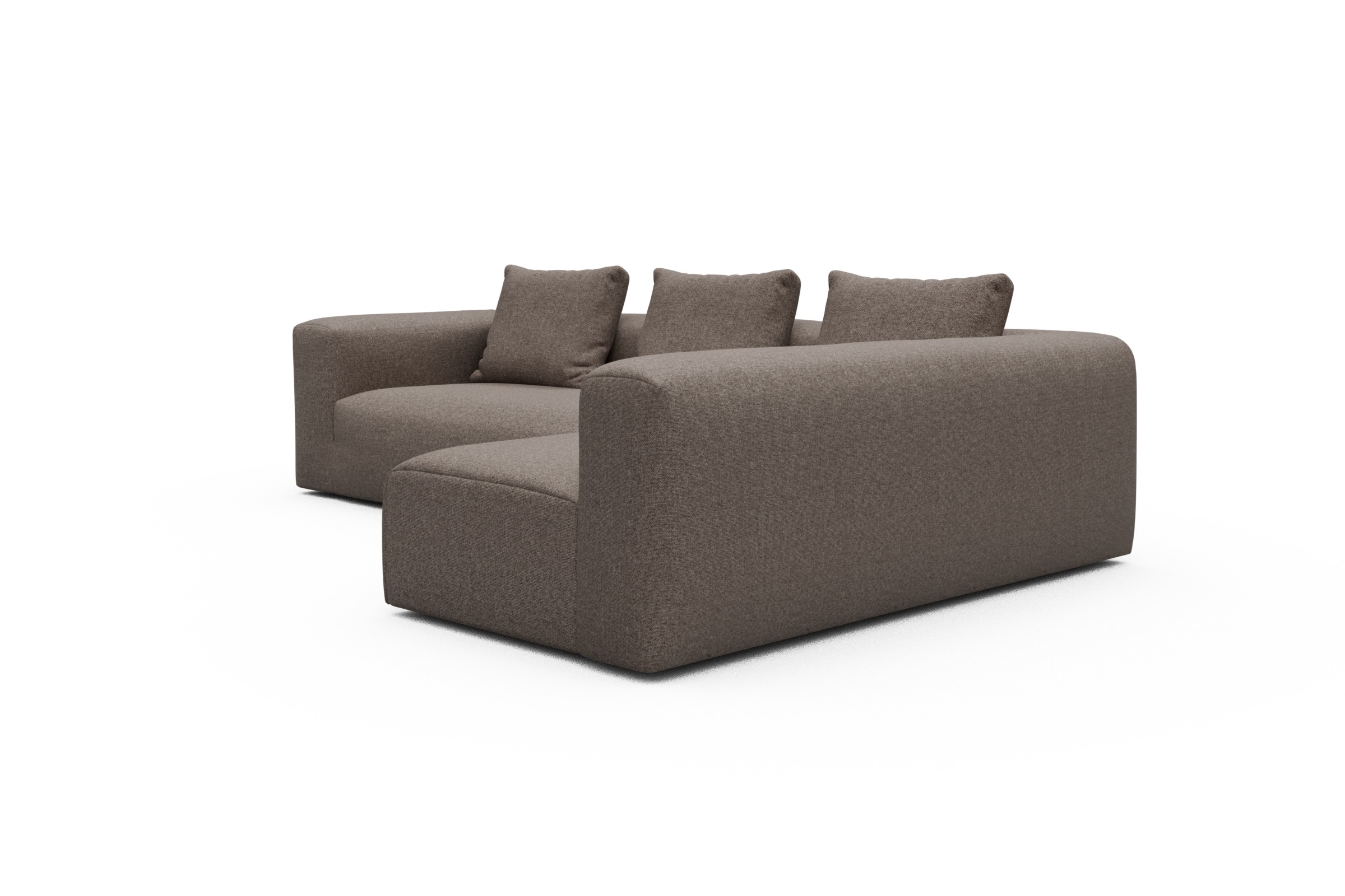 Ecksofa Fred 2x 2,5-Sitzer rechts offen Sama-Stone
