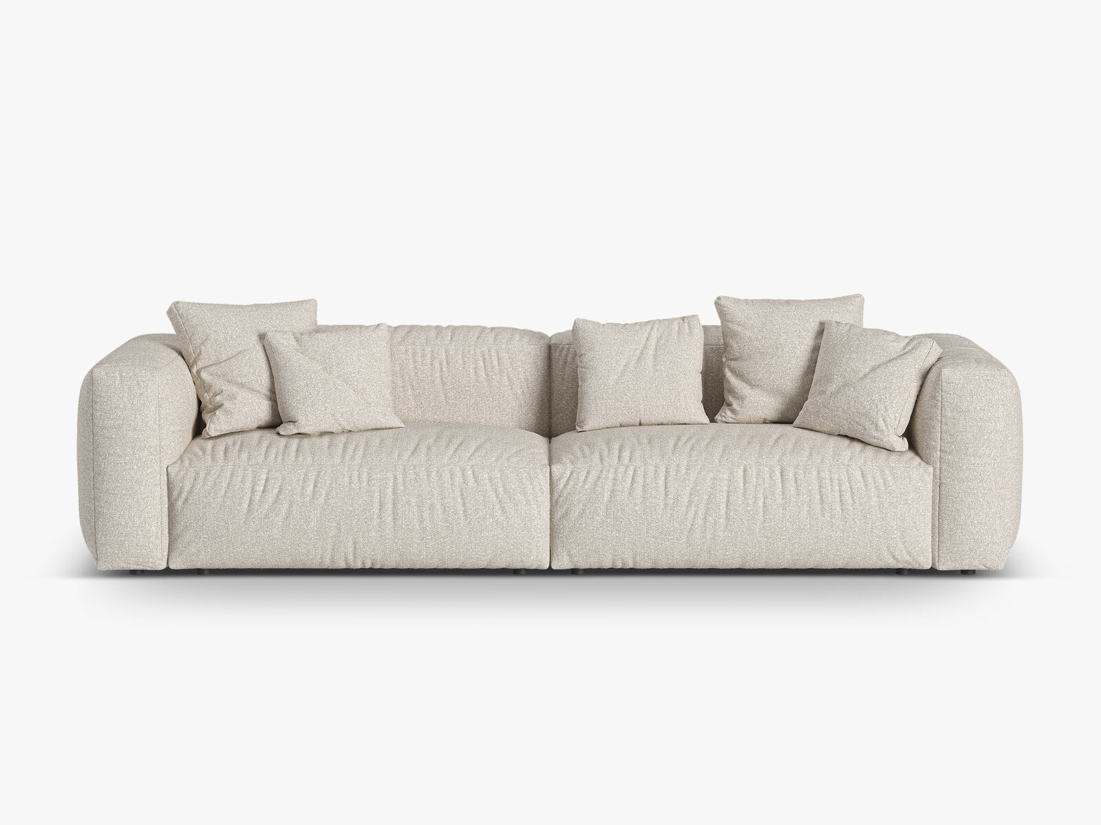Micadoni Sofa Martina 4-Sitzer Boucle Monet Beige