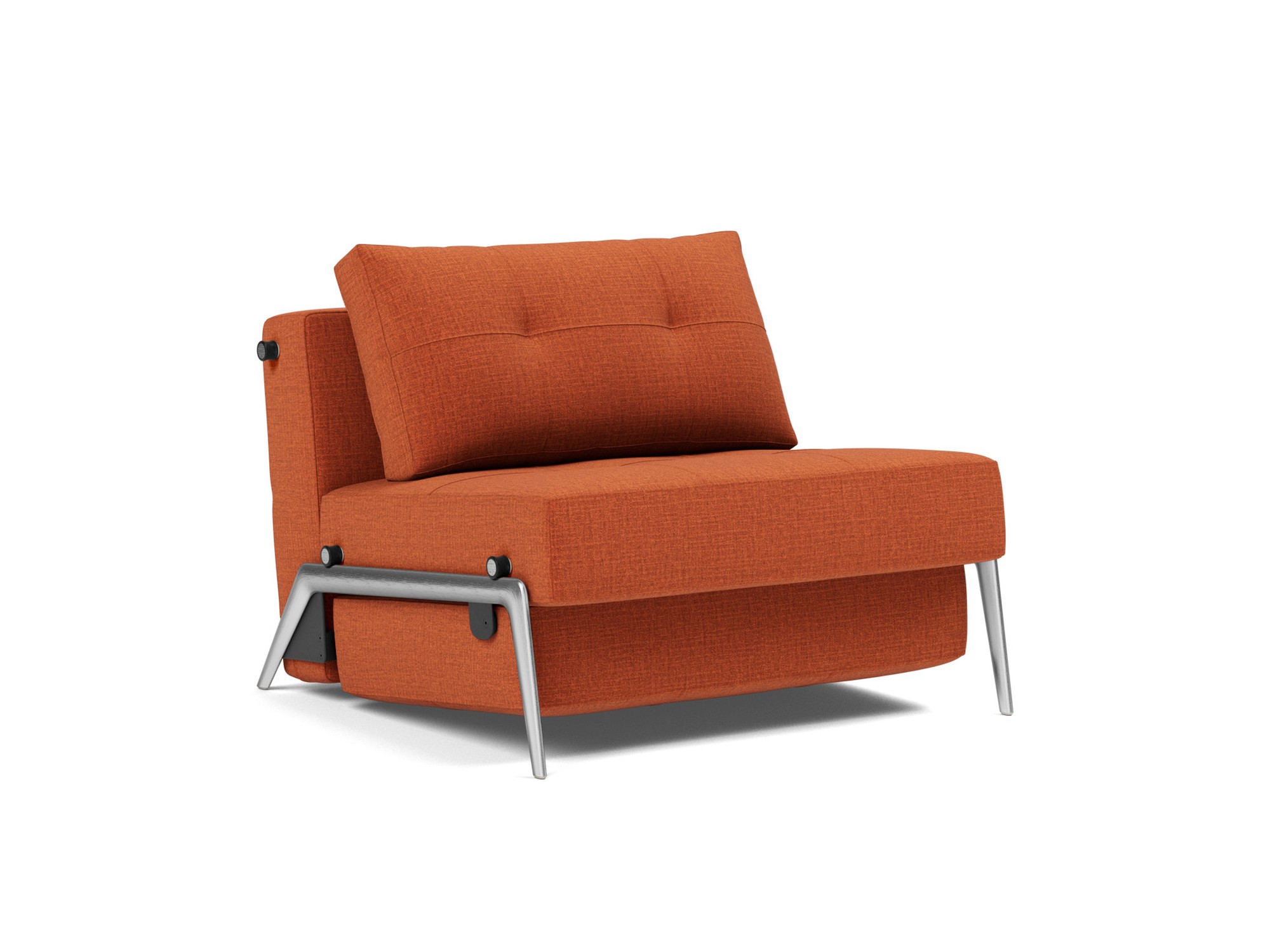 Schlafsessel Cubed 90 Chenille Esina 412-Rust-Orange Beine Aluminium