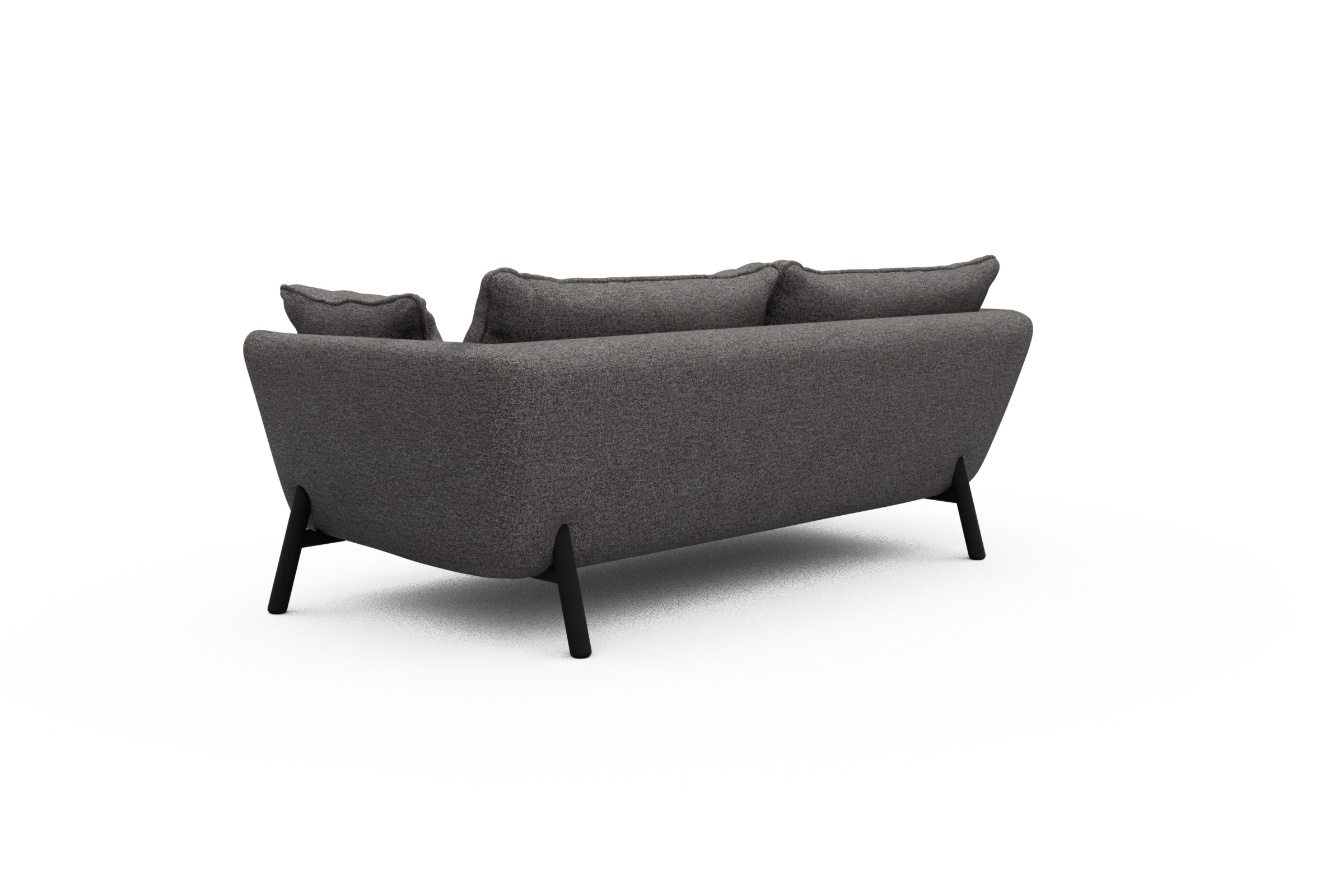 Sofa Emil PREMIUM 2-Sitzer Beinfarbe Eiche Schwarz Carreno-Salt-and-Pepper