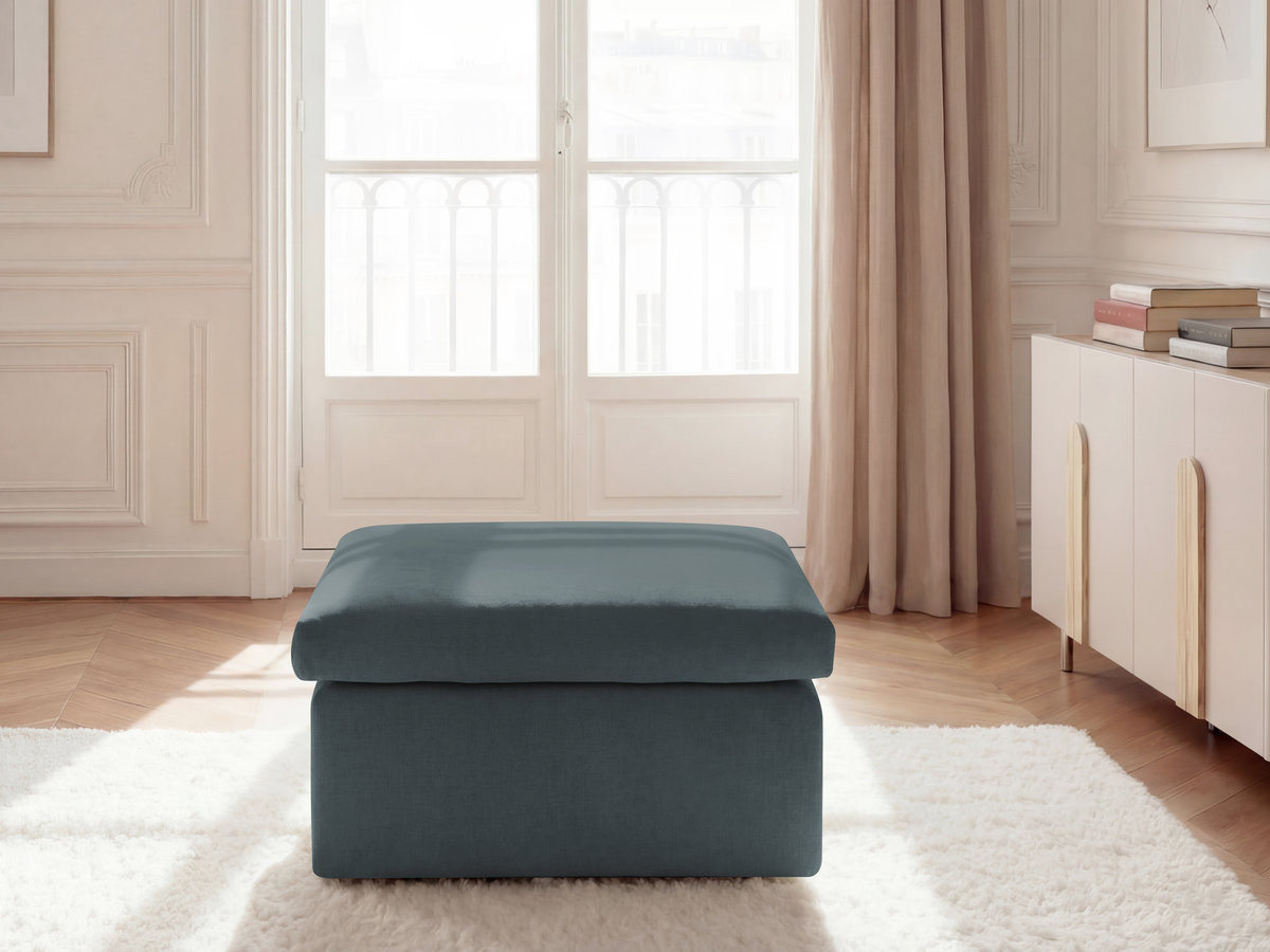 Bobochic Enore Pouf Cordsamt Blau