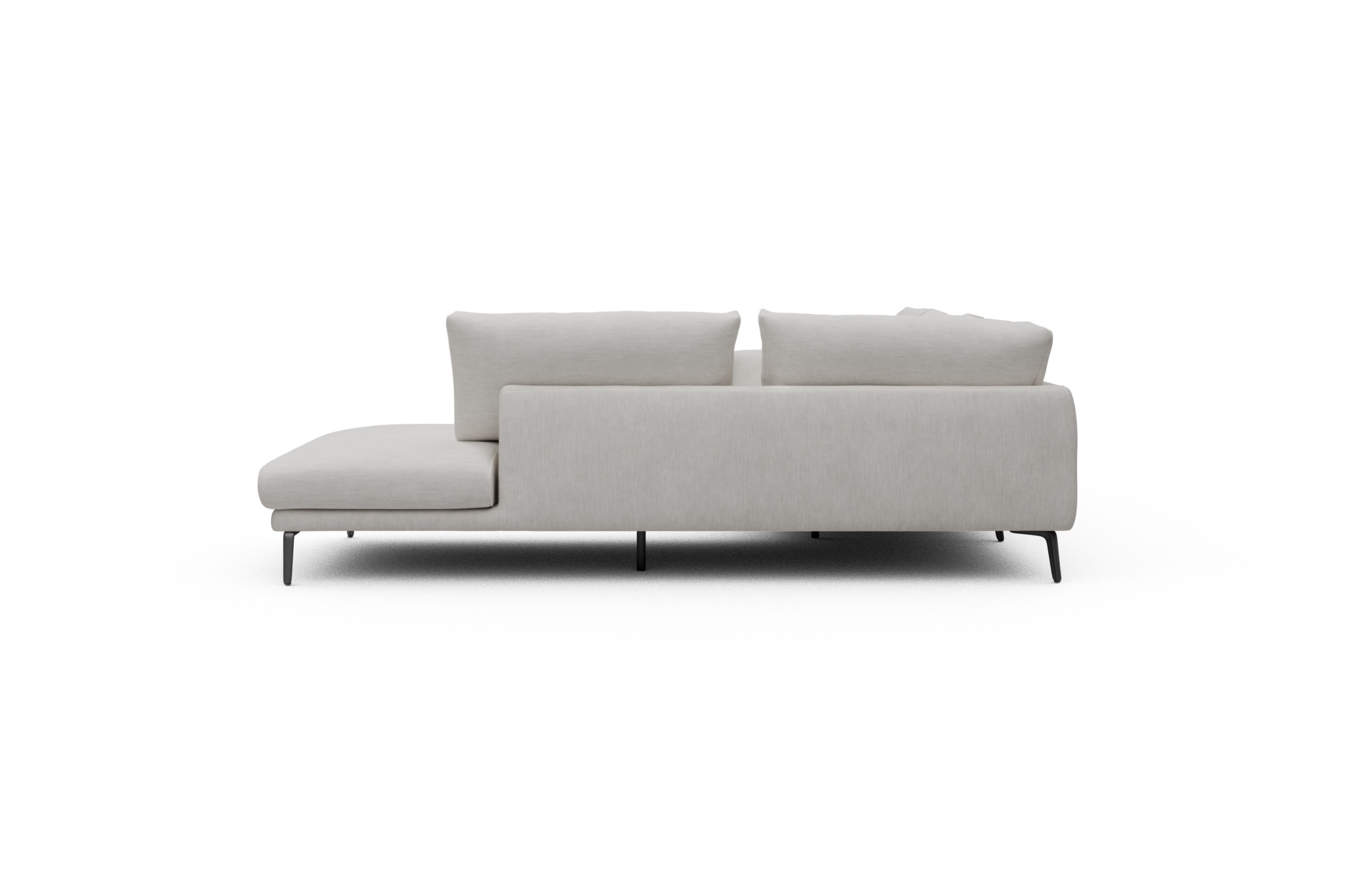 Ecksofa Karl Relax-Ecke rechts mit 2,5-Sitzer Vivus-Dusty-Off-White