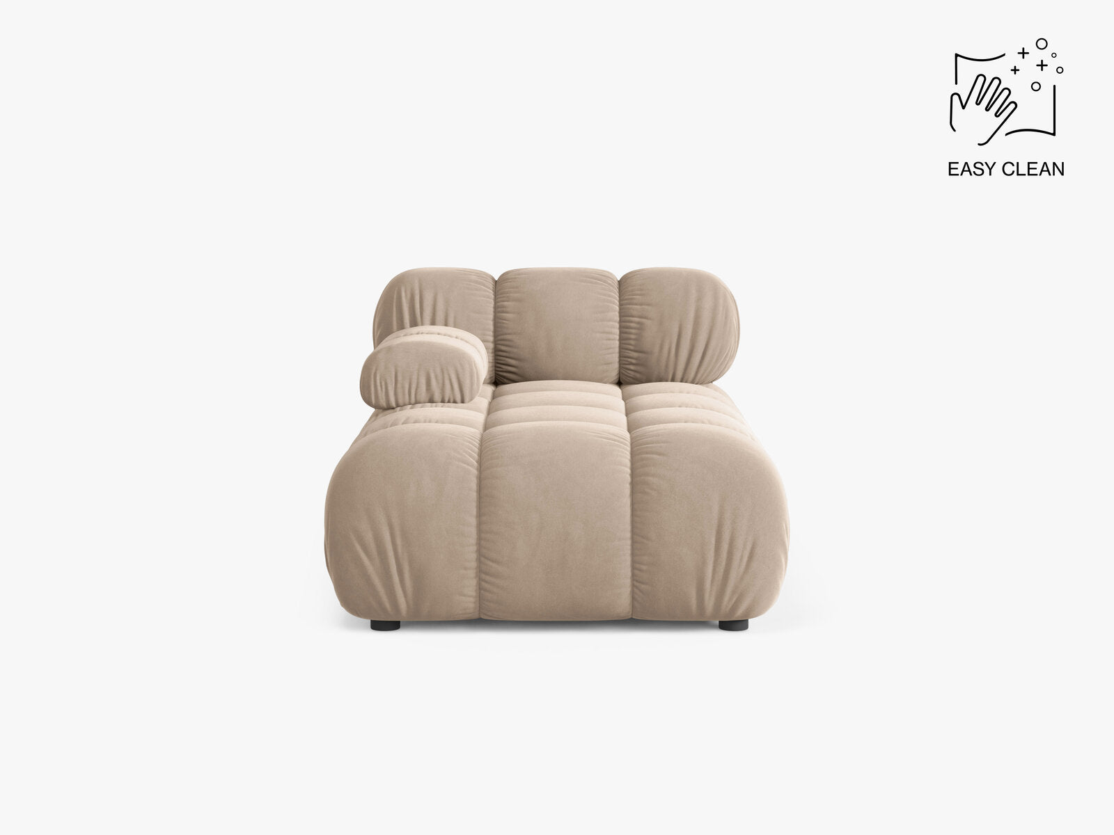 Micadoni Recamiere Bellis Samt Venus Beige Links