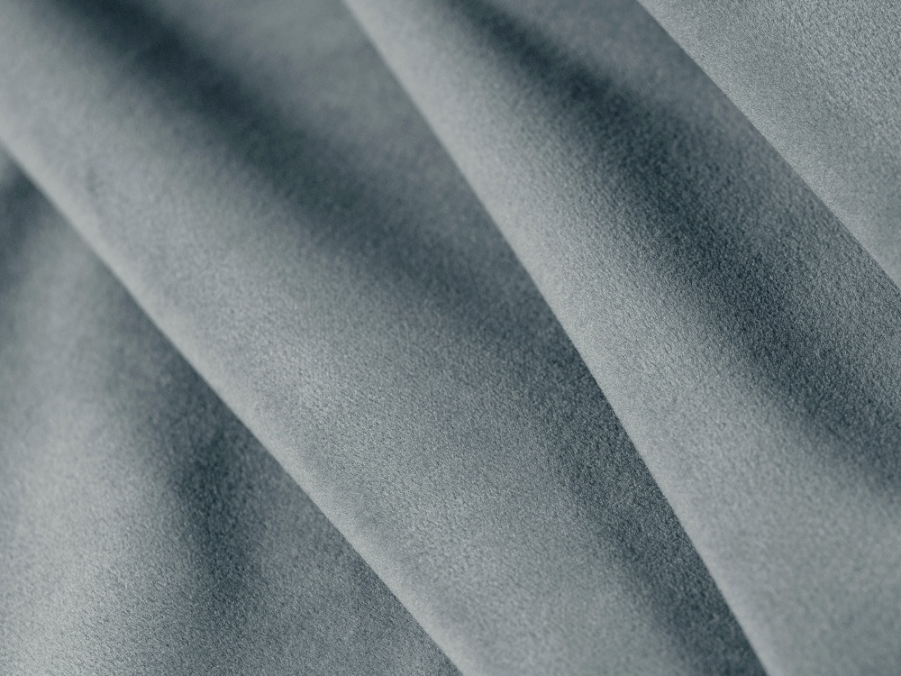 Cosmopolitan Design Panoramasofa Tonale 5-Sitzer mit Schlaffunktion und Bettkasten Samt Magic Velvet Blaugrau