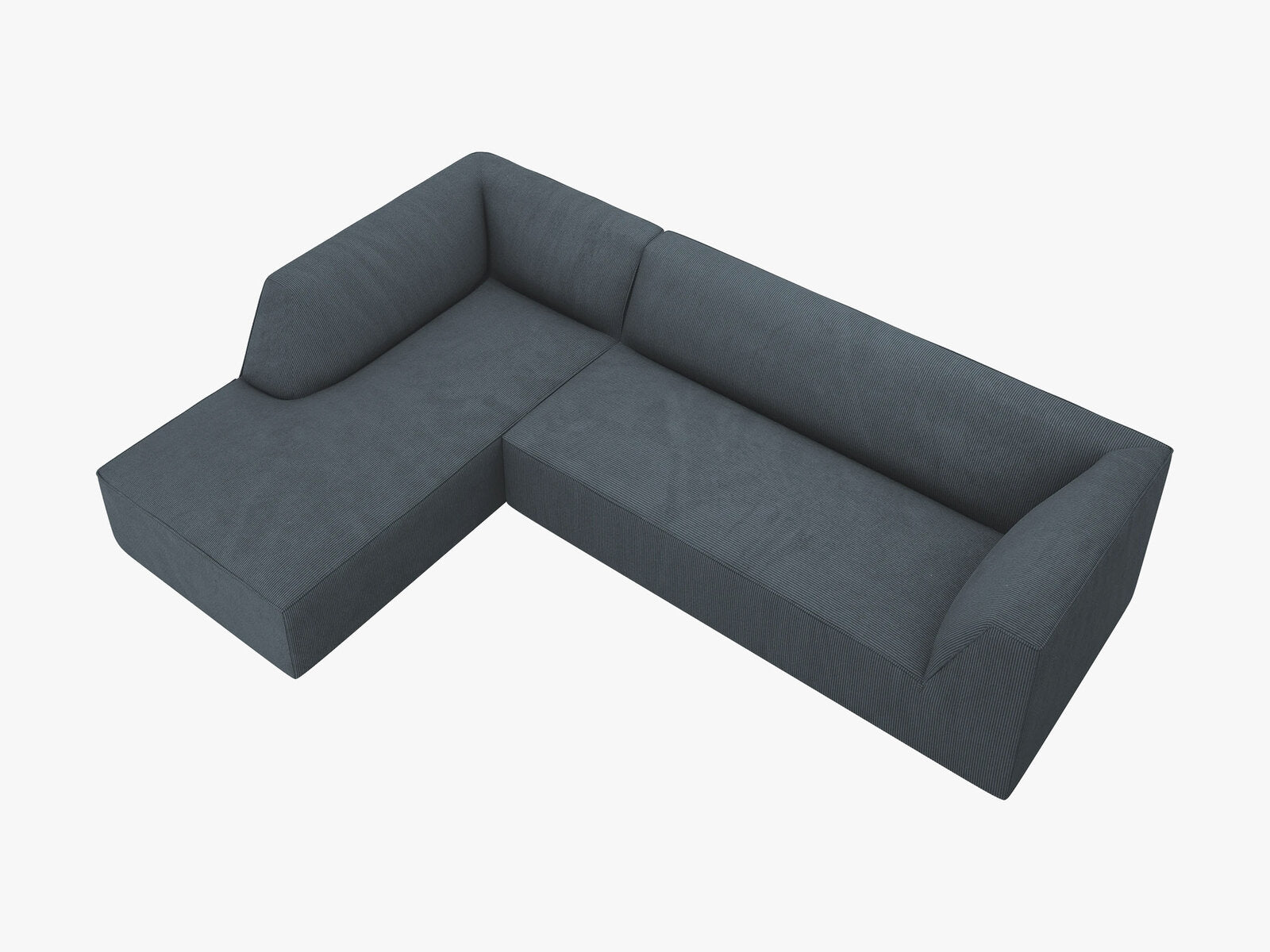 Micadoni 4-Sitzer Modular Sofa Ruby Links Kord Scala Blau