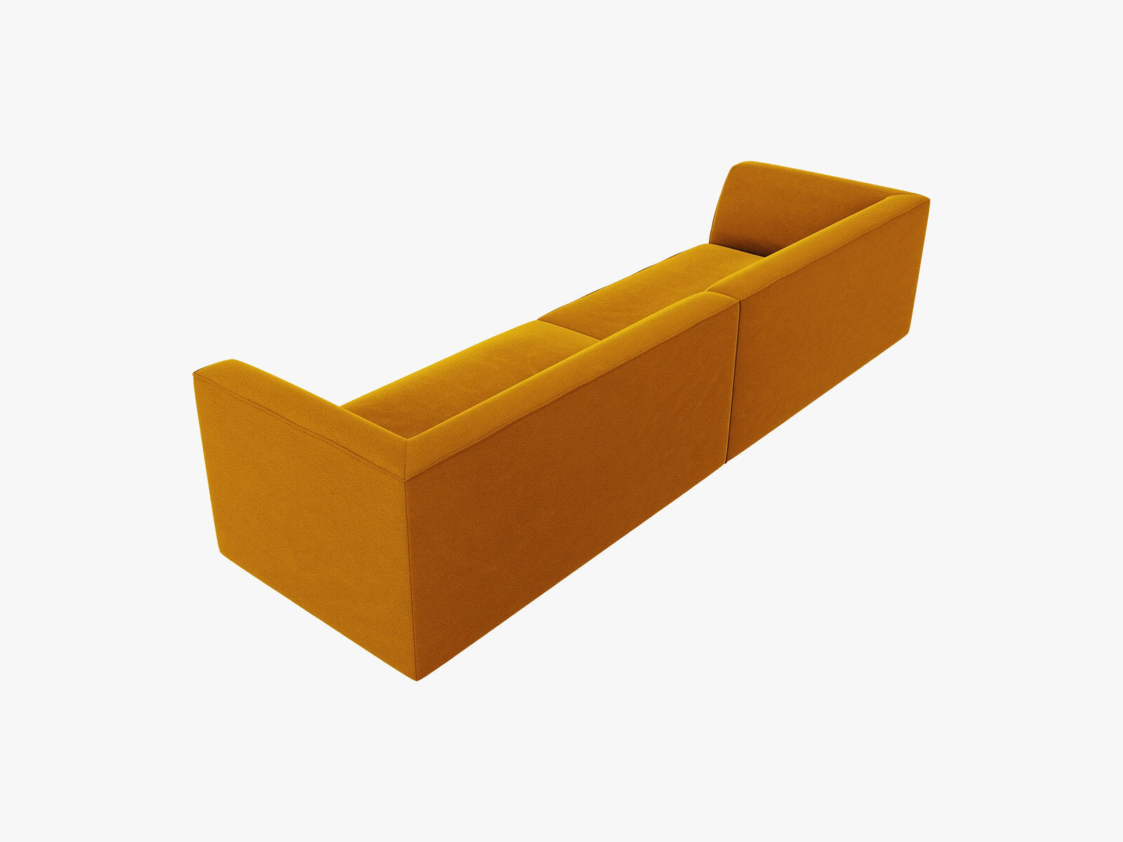 Micadoni Sofa Ruby 4-Sitzer Samt Salvador Gelb
