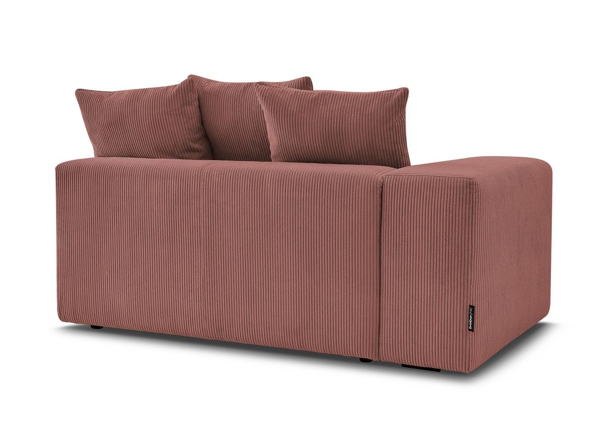 Bobochic Voltaire Sofamodul 2-Sitzer 178 × 100 cm Cordsamt Rosa Ecke links