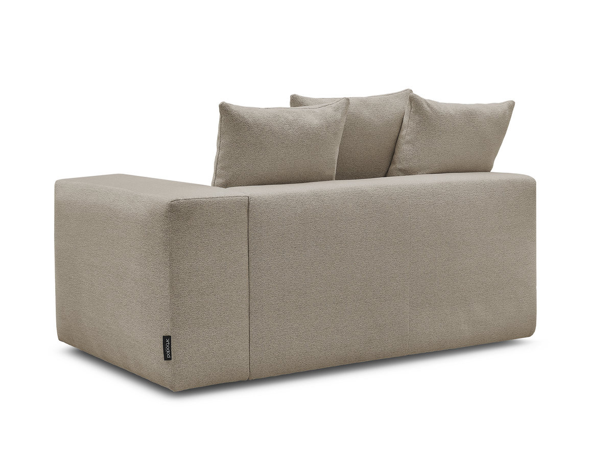 Bobochic Voltaire Sofamodul 2-Sitzer 178 × 100 cm Melange-Stoff Taupe Ecke rechts