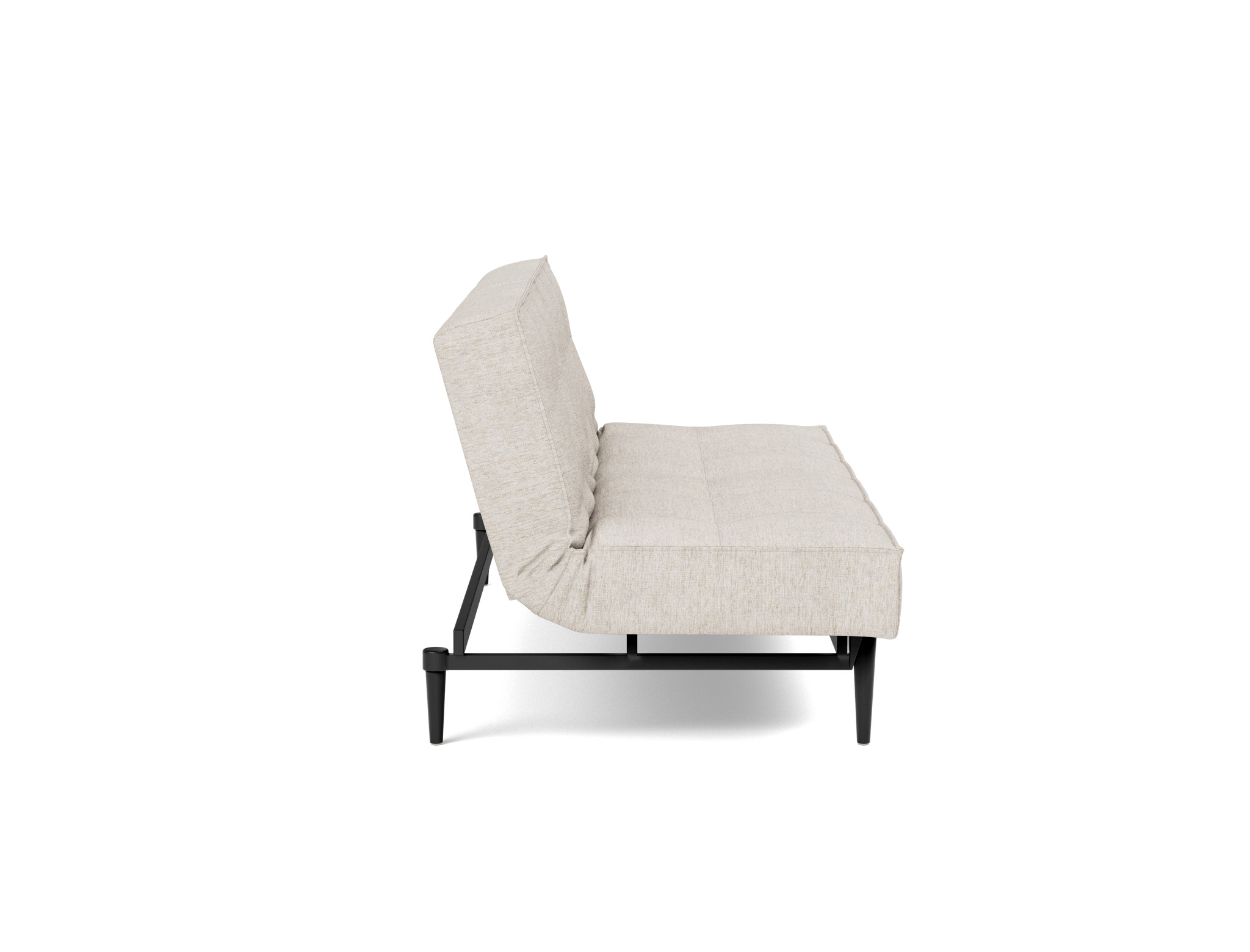 Schlafsofa Splitback Chenille Yuveno 470-Natural Beine Styletto Eiche schwarz