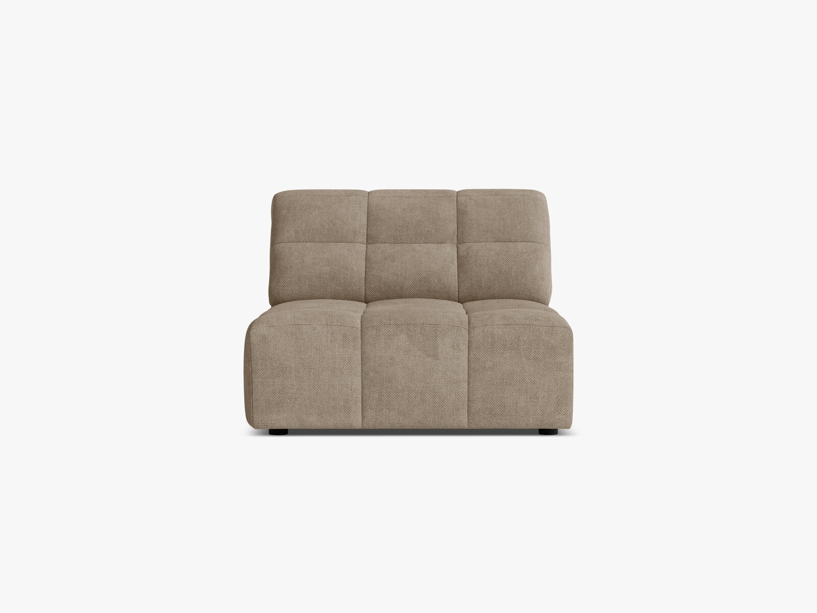 Micadoni Jennifer Sofamodul armlos Chenille Eden Dunkelbeige