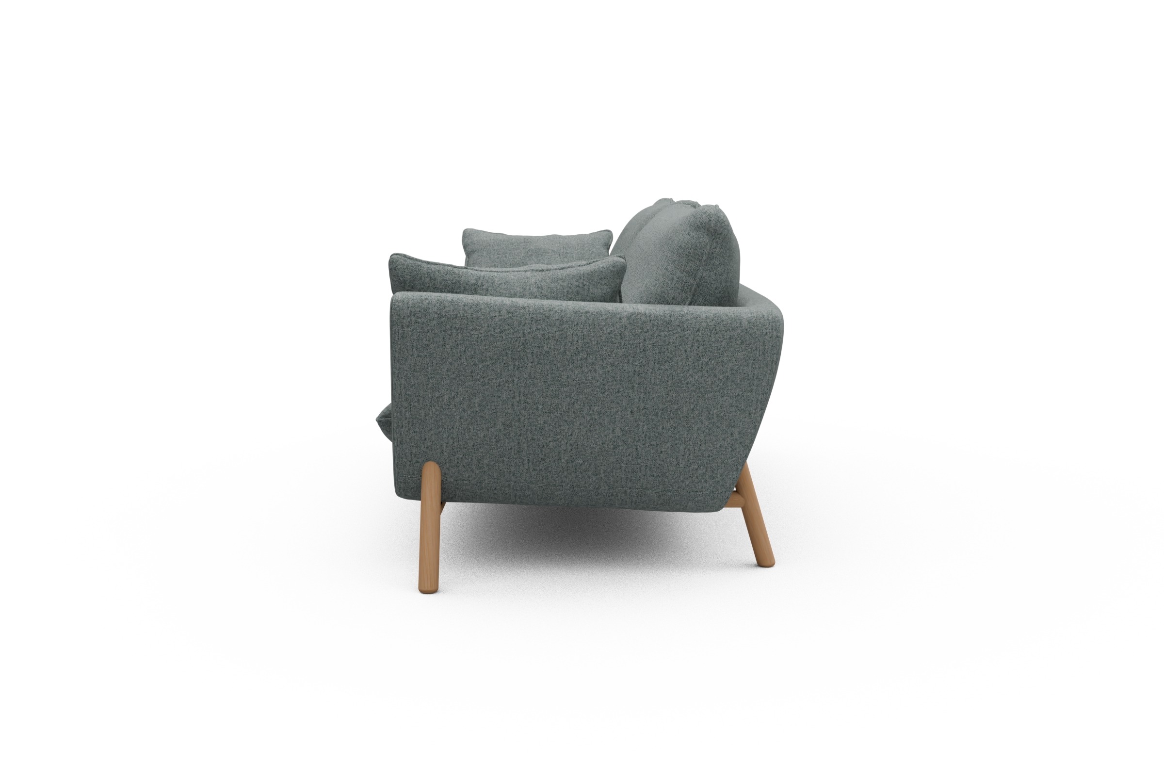 Sofa Emil 3-Sitzer Beinfarbe Eiche Natur Casone-Light-Mixed-Green