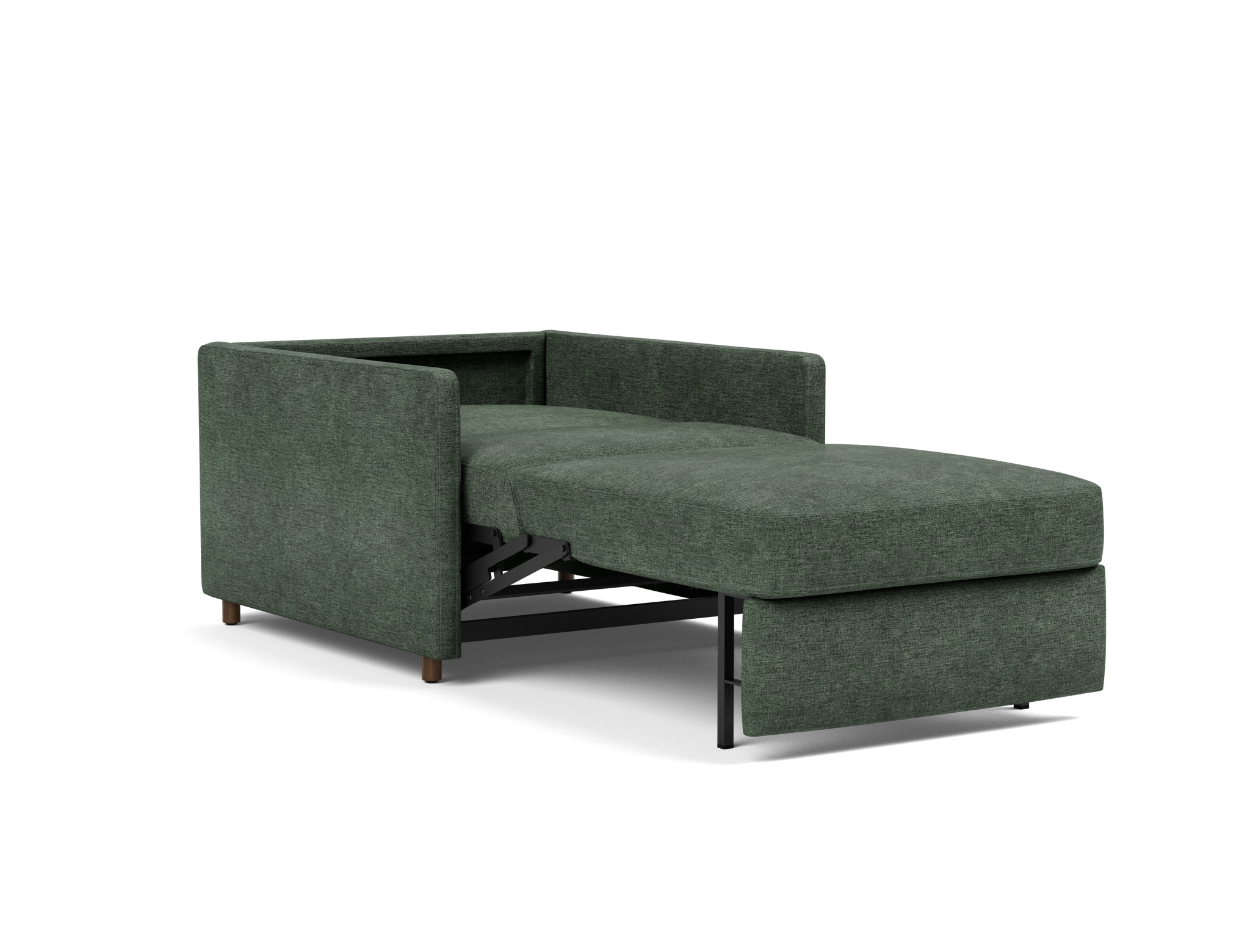 Schlafsessel Neah mit Slim-Armlehnen Flachgewebe Avella 281-Pine-Green